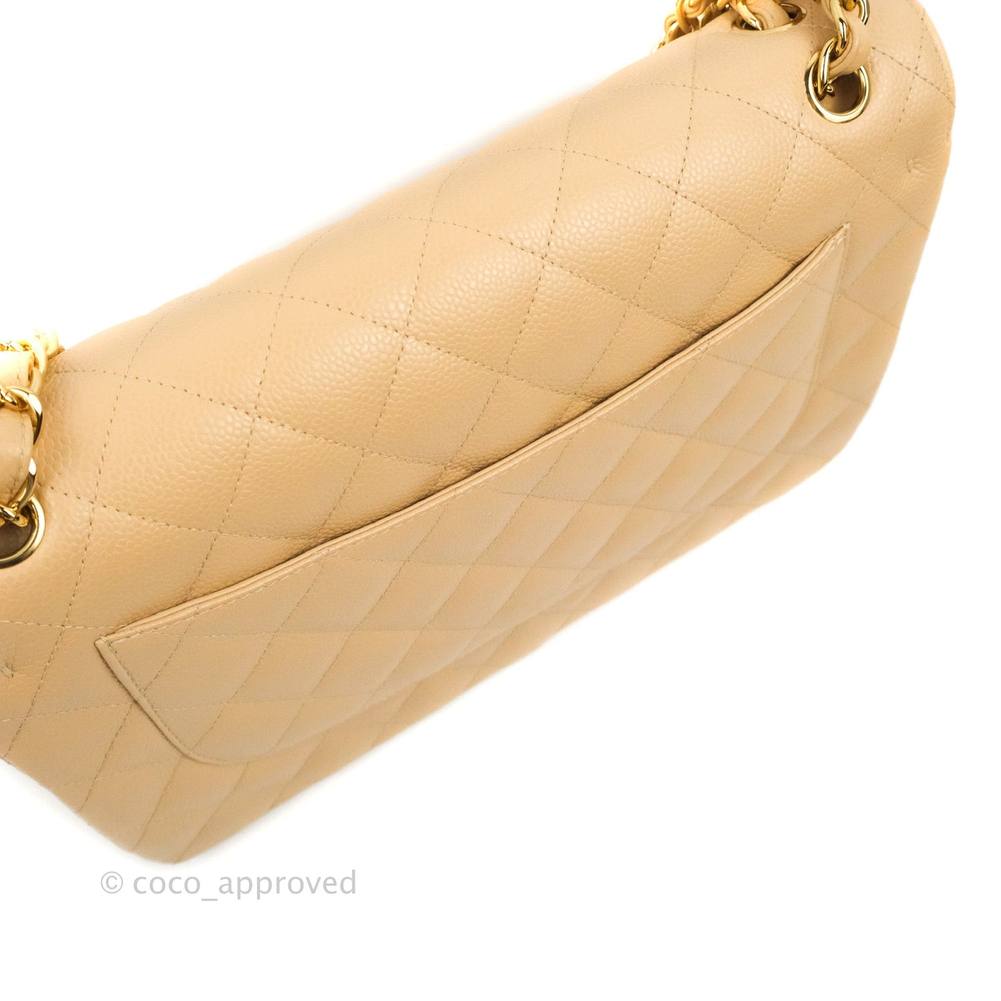 Chanel Jumbo Double Flap Beige Caviar Gold Hardware⁣⁣