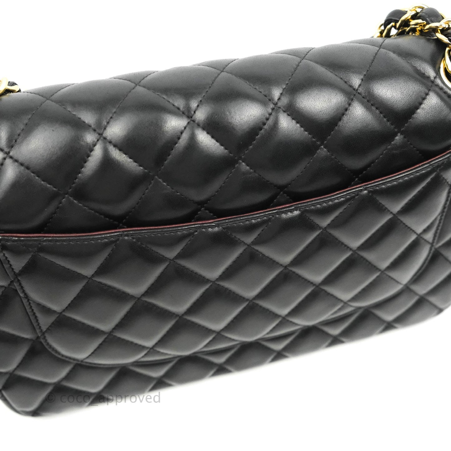 Chanel Jumbo Double Flap Black Lambskin Gold Hardware