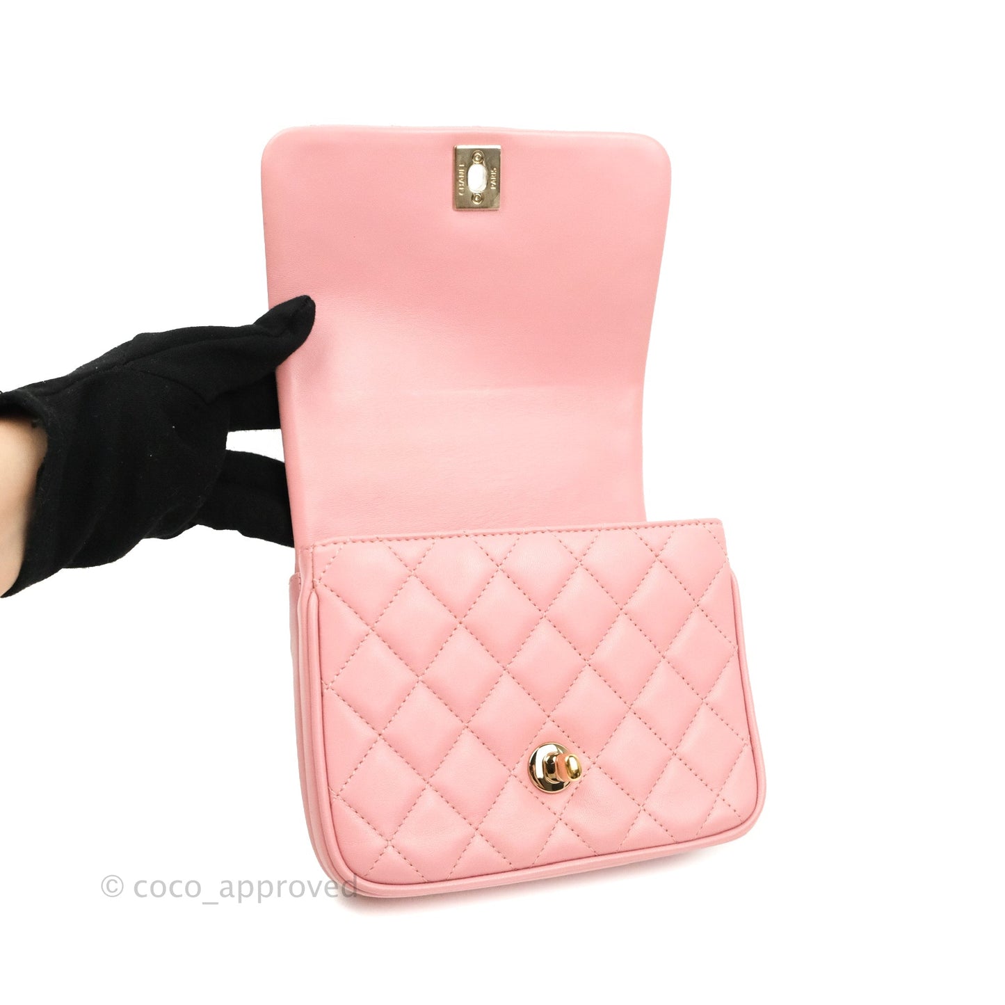 Chanel Citizen Chic Mini Flap Bag Pink Lambskin Gold Hardware