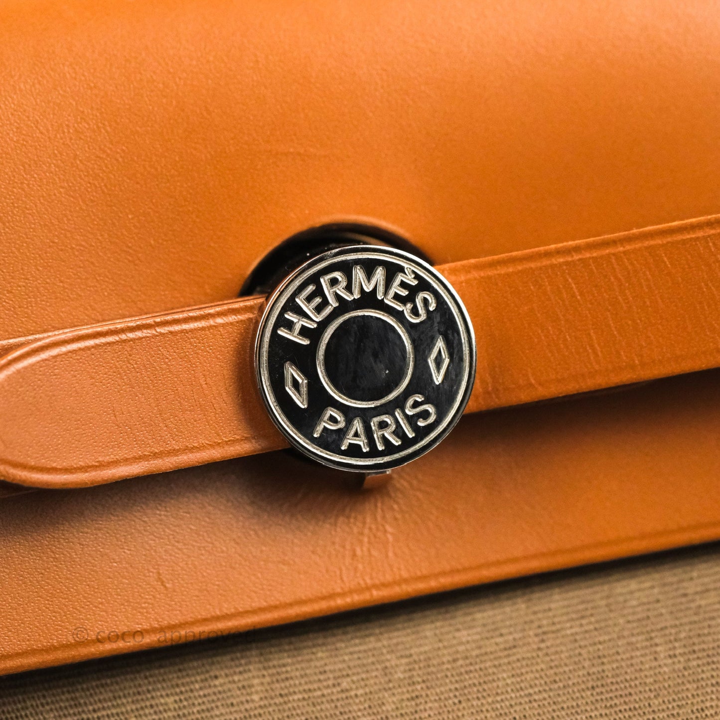 Hermès Herbag Zip 31 Etoupe/Fauve Canvas Palladium Hardware