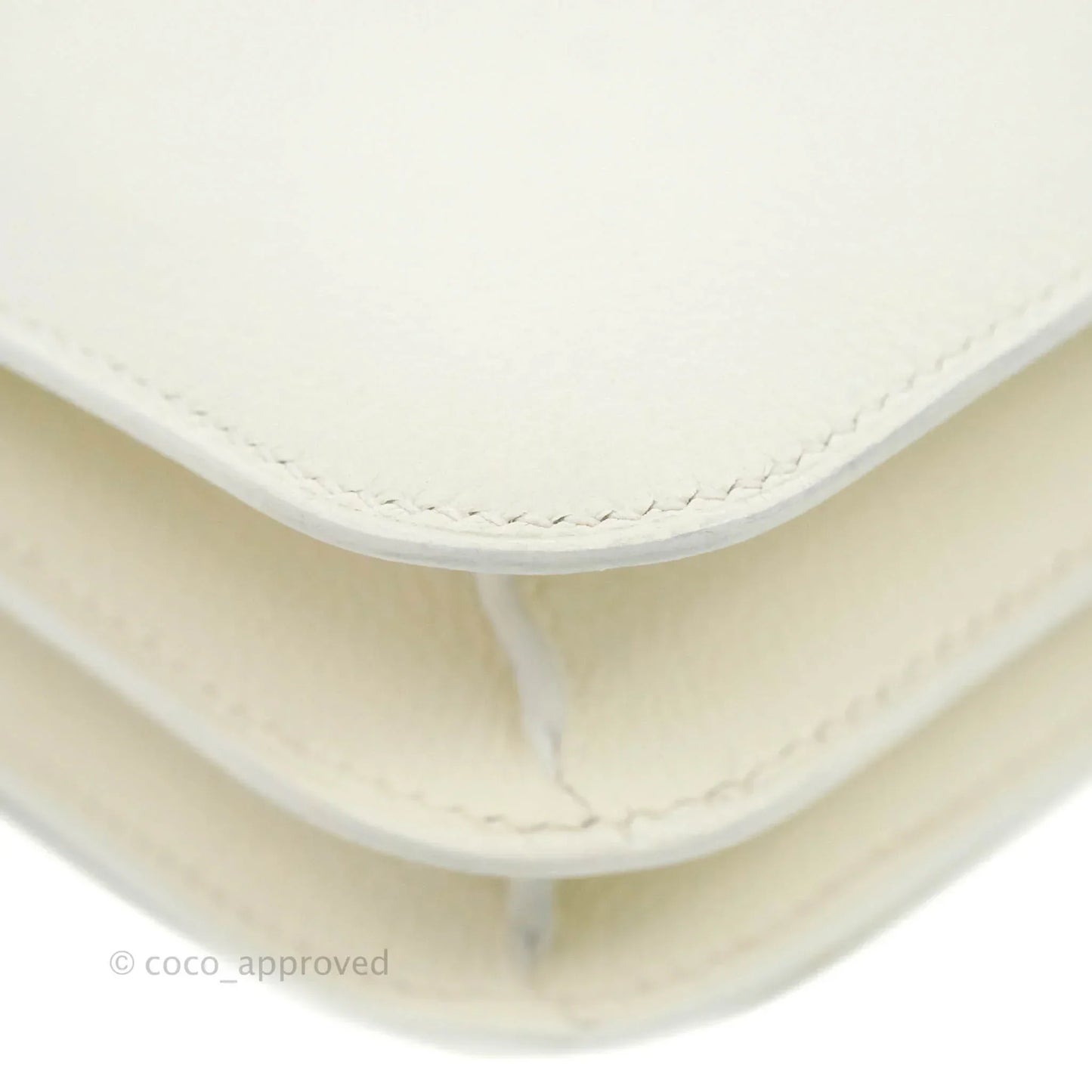 Hermès Constance HSS Mini 18cm White Evercolor Palladium Hardware