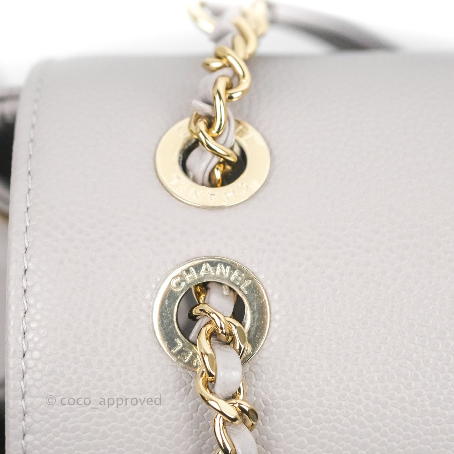 Chanel Quilted Business Affinity Backpack Grey Caviar Gold Hardware