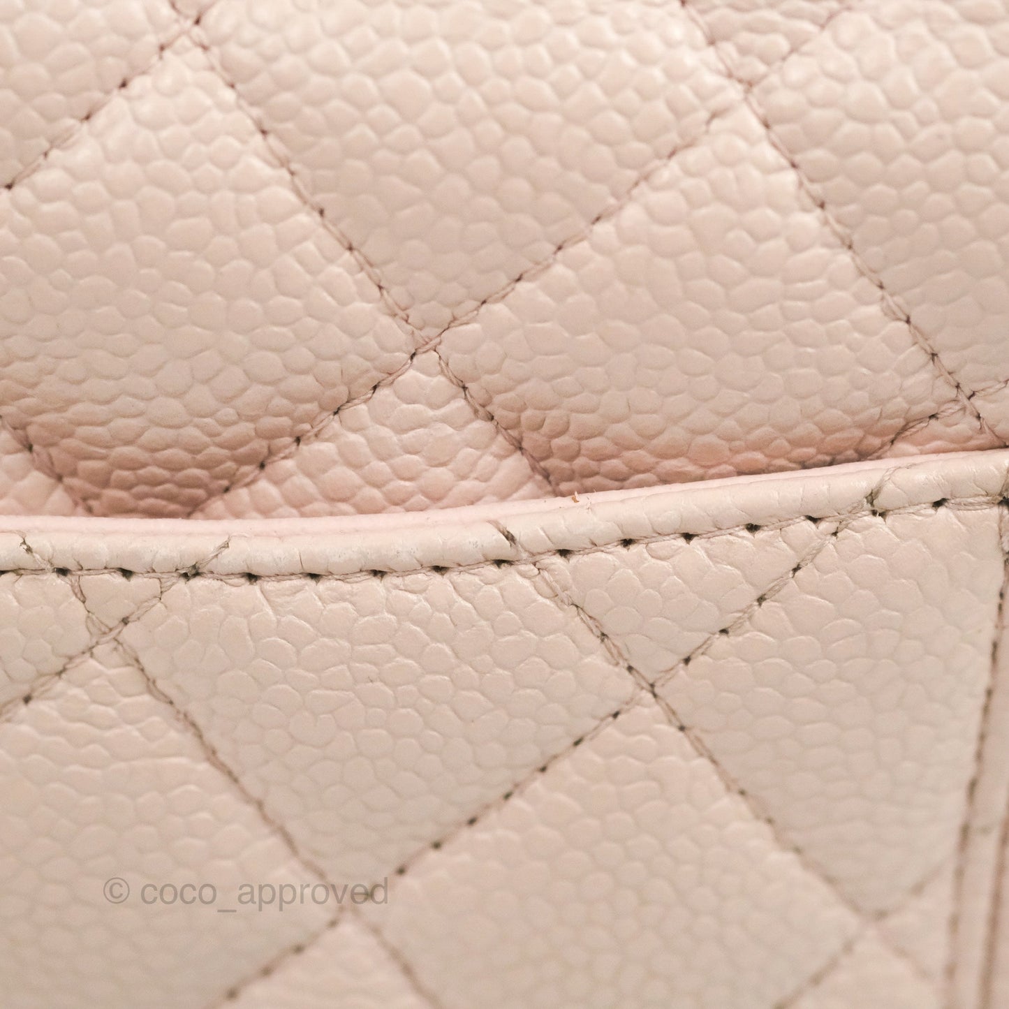 Chanel Quilted Mini Square Sakura Pink Caviar Ruthenium Hardware