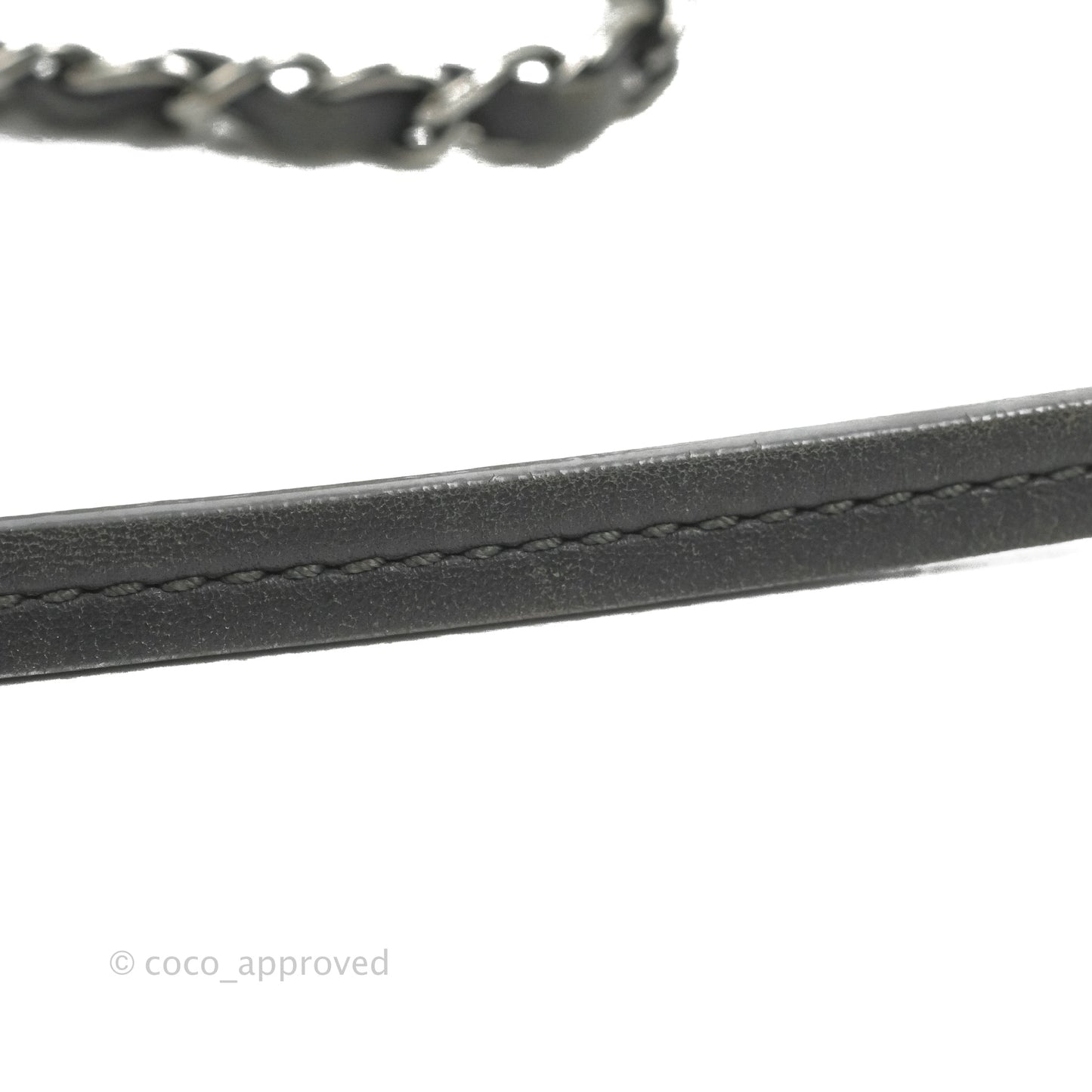 Chanel Quilted Jumbo Coco Loop Flap Dark Grey Lambskin Silver Hardware