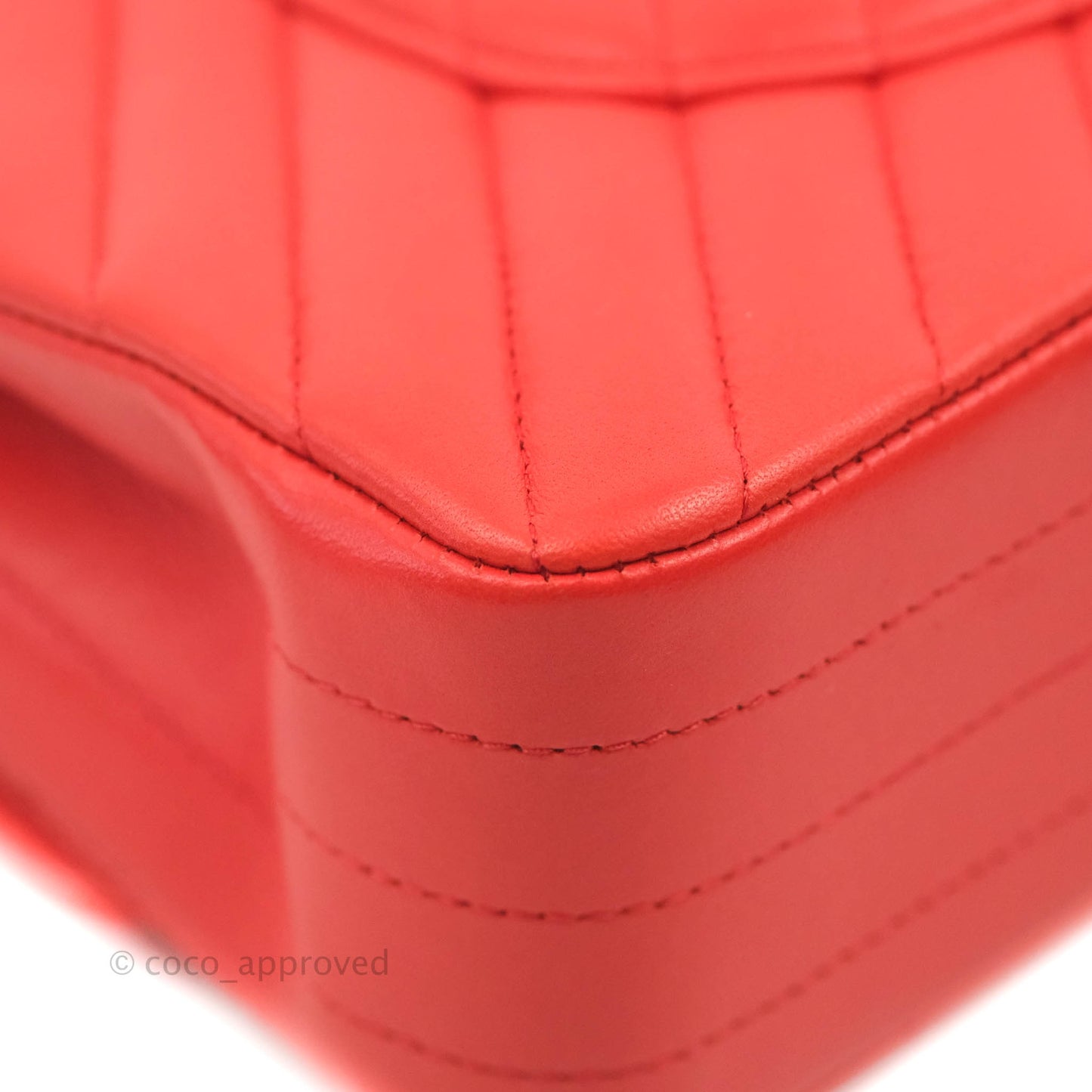 Chanel Classic M/L Medium Double Flap Brick Red Lambskin Gold Hardware