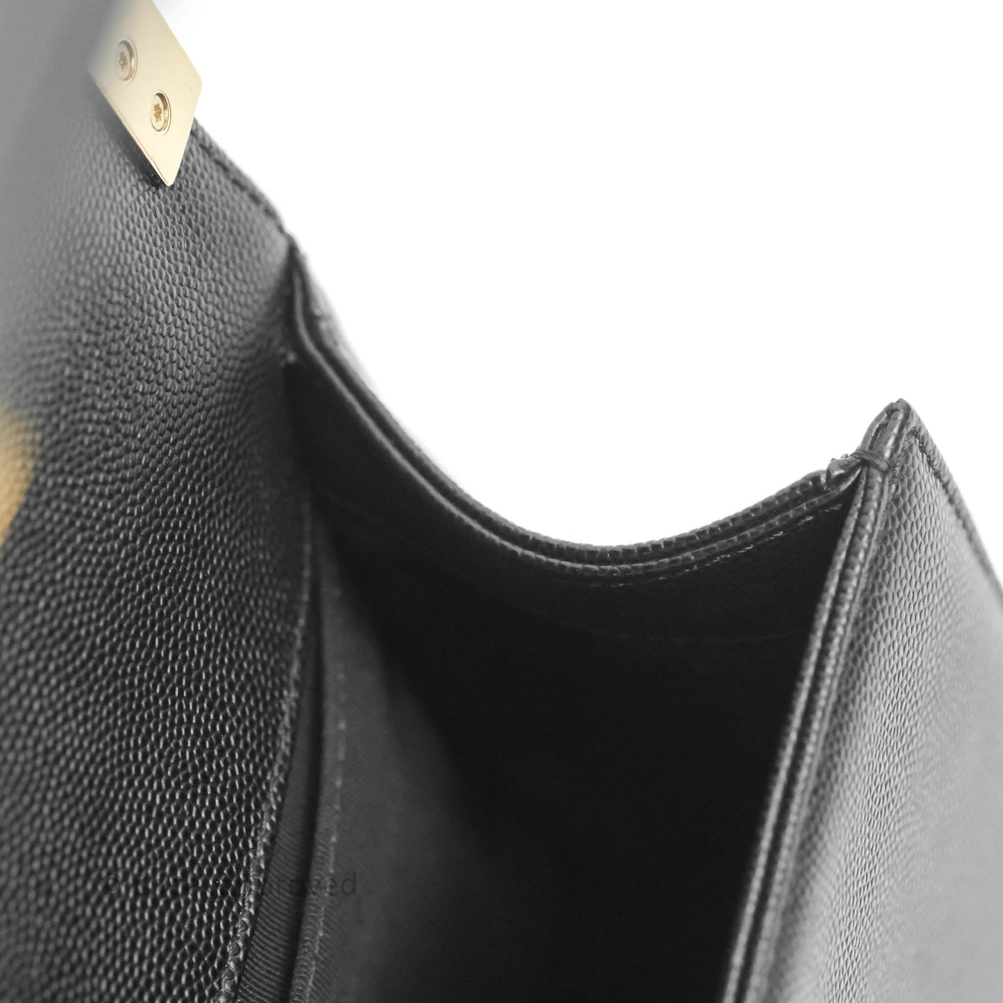 Chanel Chevron Medium Boy Black Caviar Gold Hardware