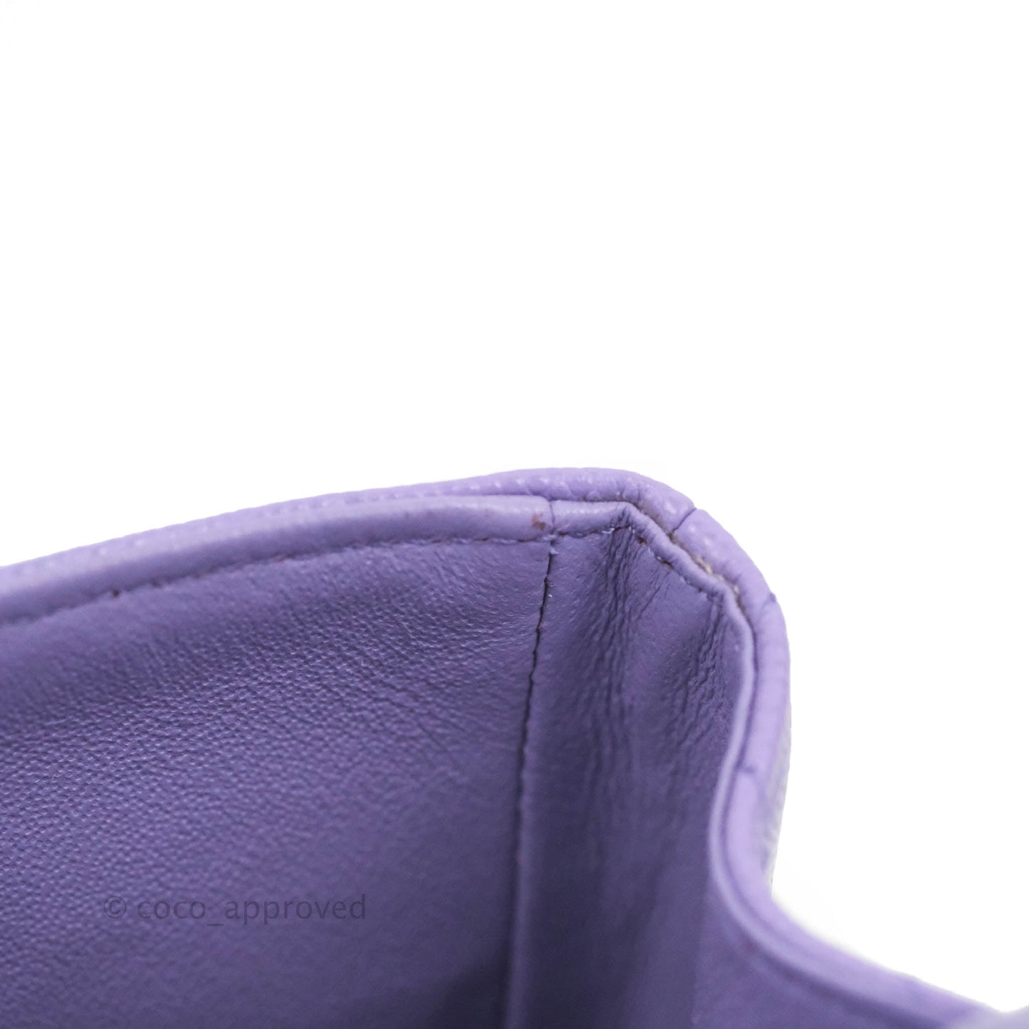 Chanel Small Classic Quilted Flap Purple Caviar Gold Hardware 20S