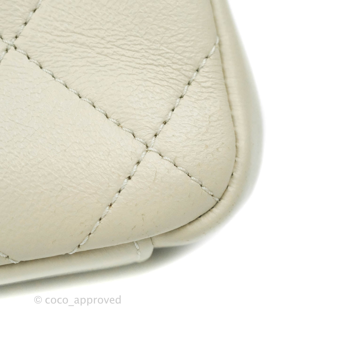 Chanel Flat Quilted Flap Bag Lambskin & Gold-Tone Ivory