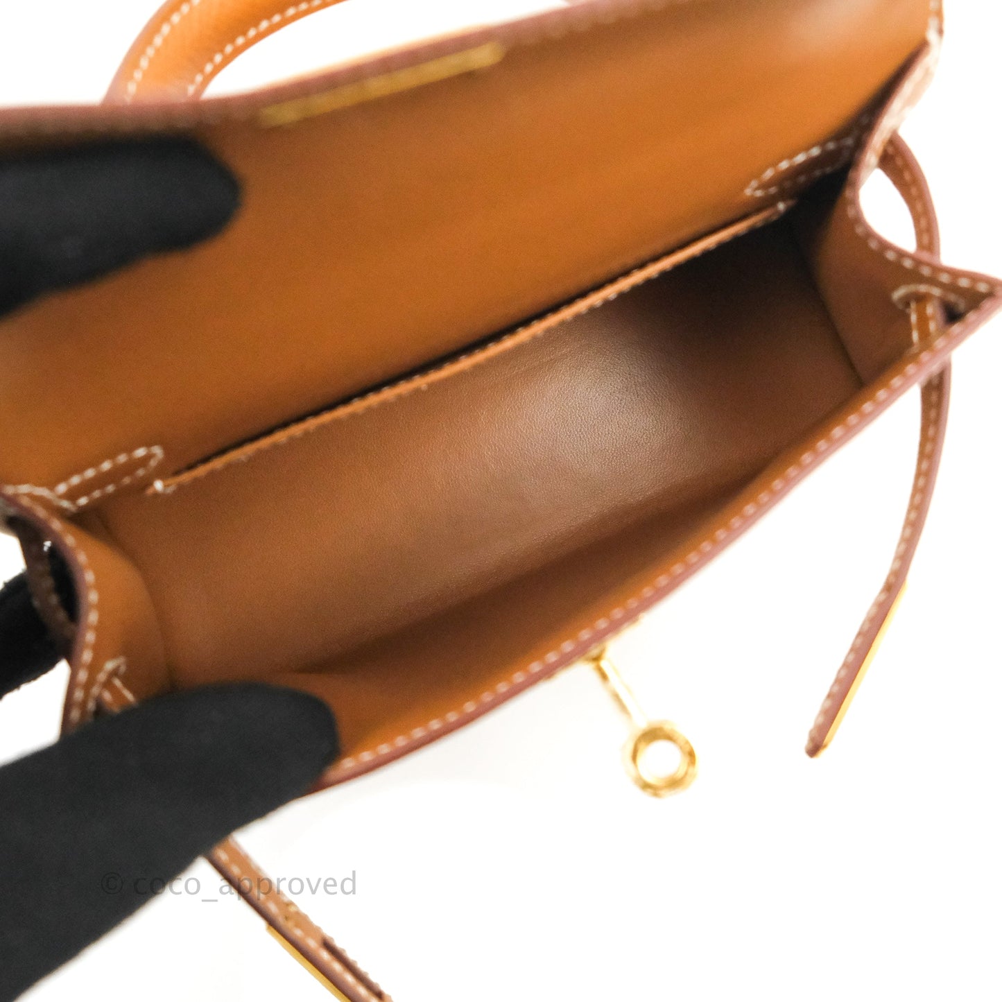 Hermès Mini Kelly II Gold Epsom Gold Hardware