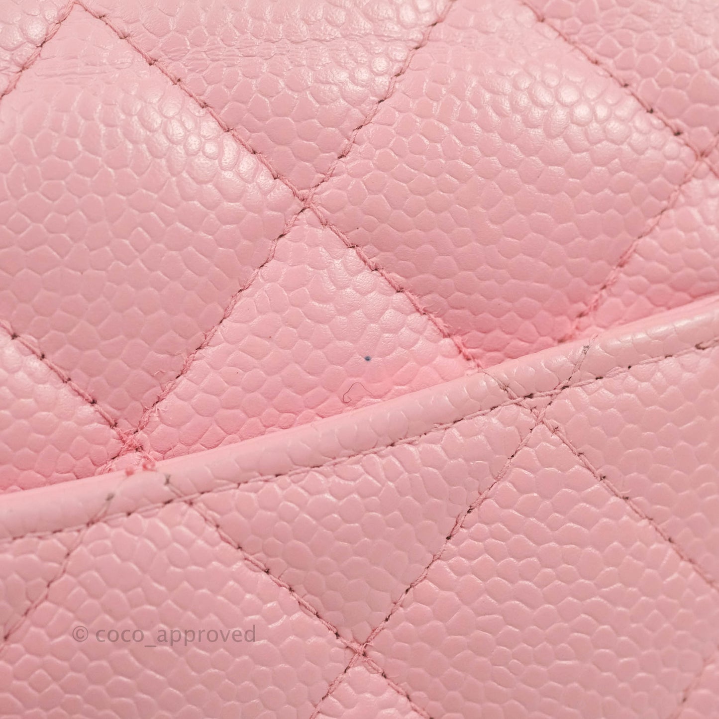 Chanel Quilted Vintage Mini Square Flap Pink Caviar Pink Hardware