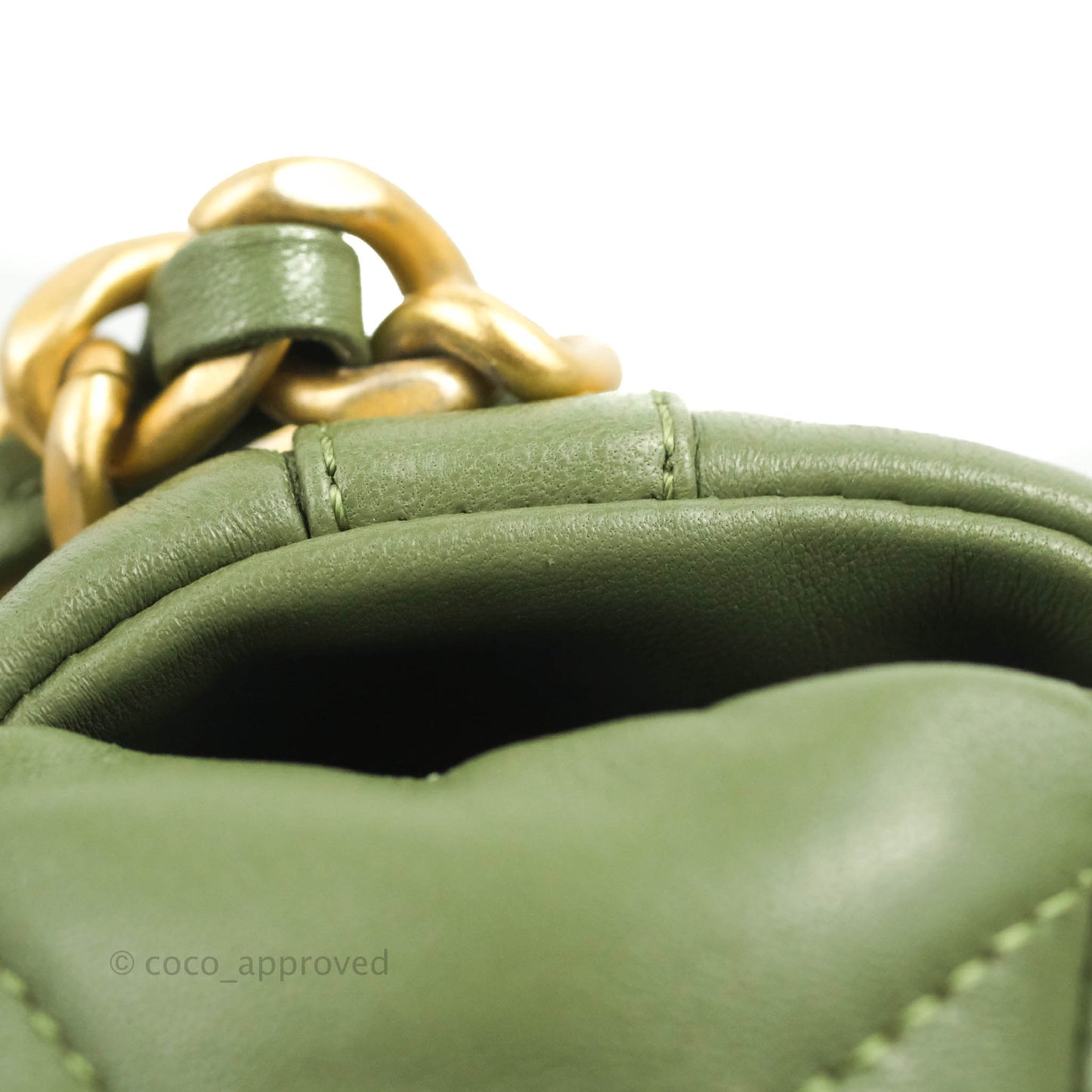 Chanel 19 Small Olive Green Mixed Hardware