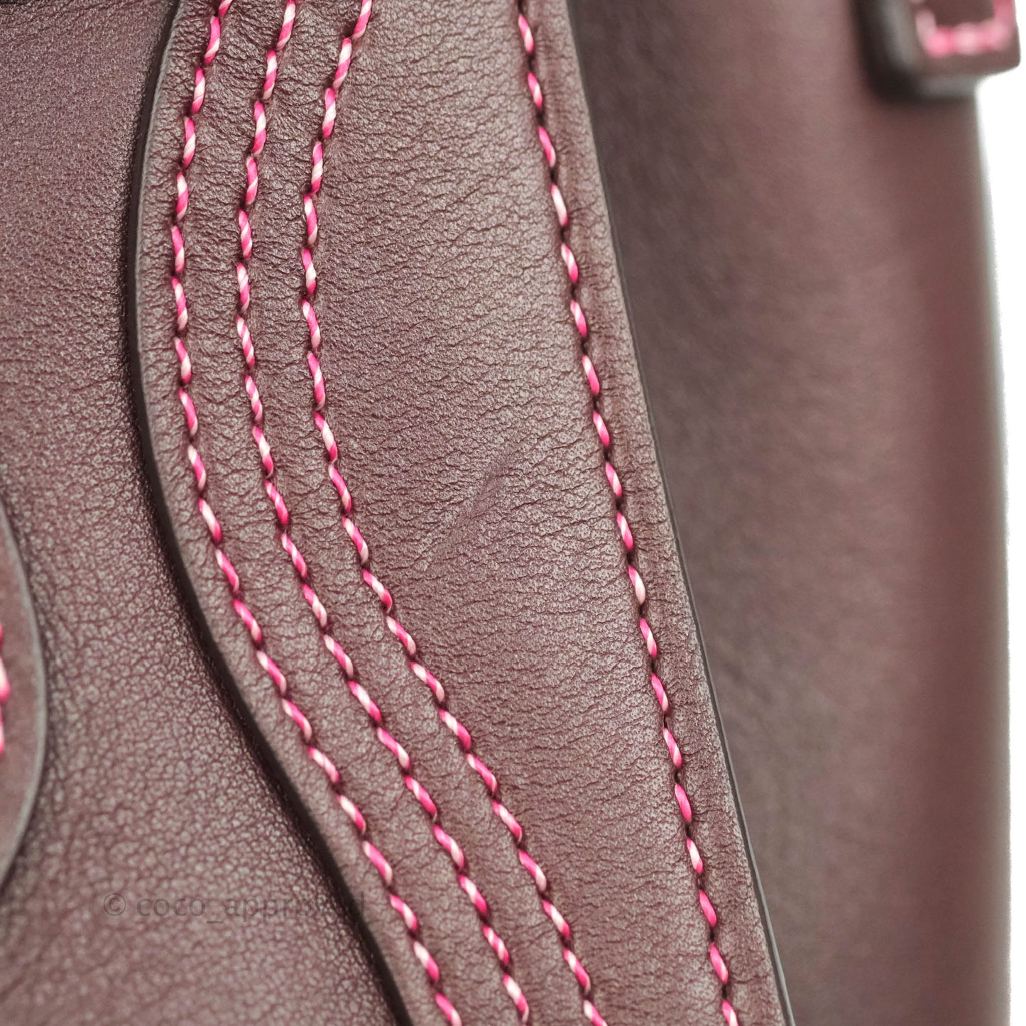 Celine Nano Luggage Bag Burgundy Gold Hardware