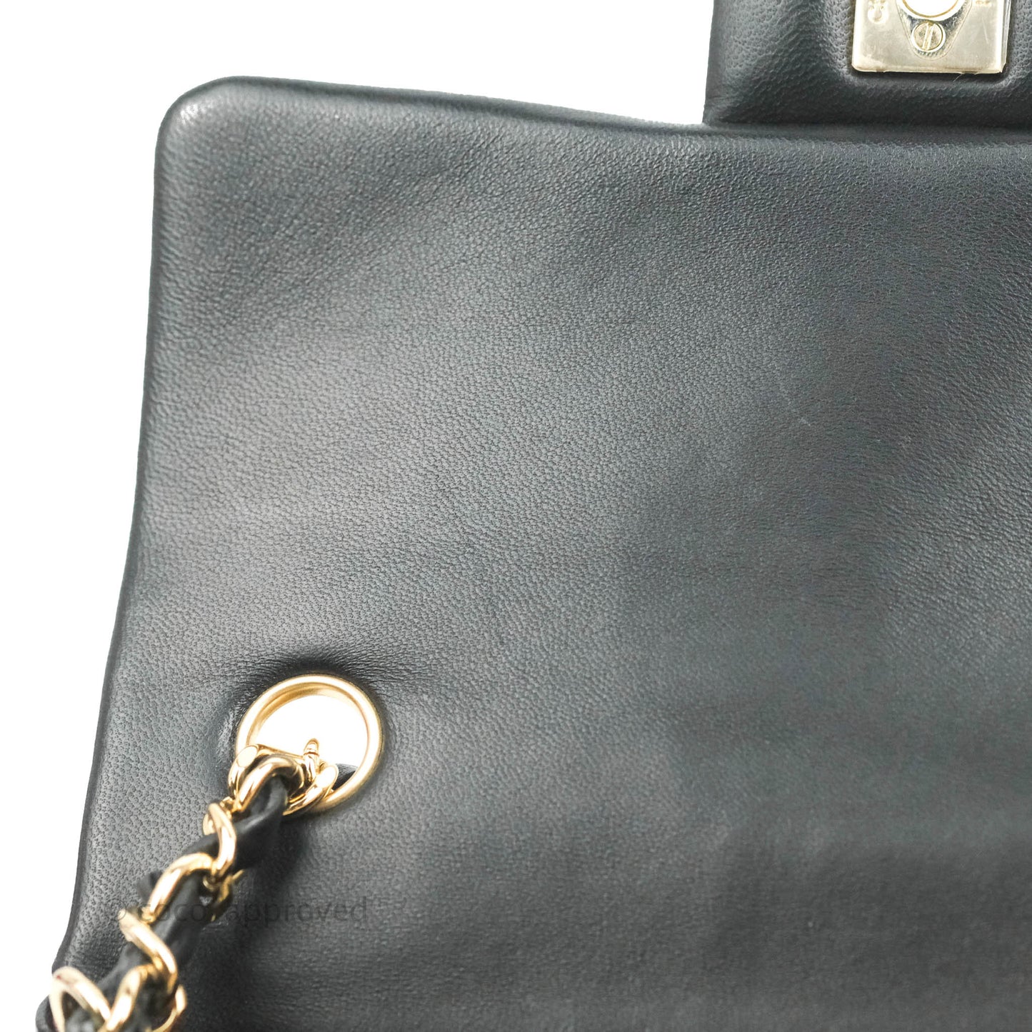 Chanel Quilted Mini Rectangular Black Lambskin Gold Hardware