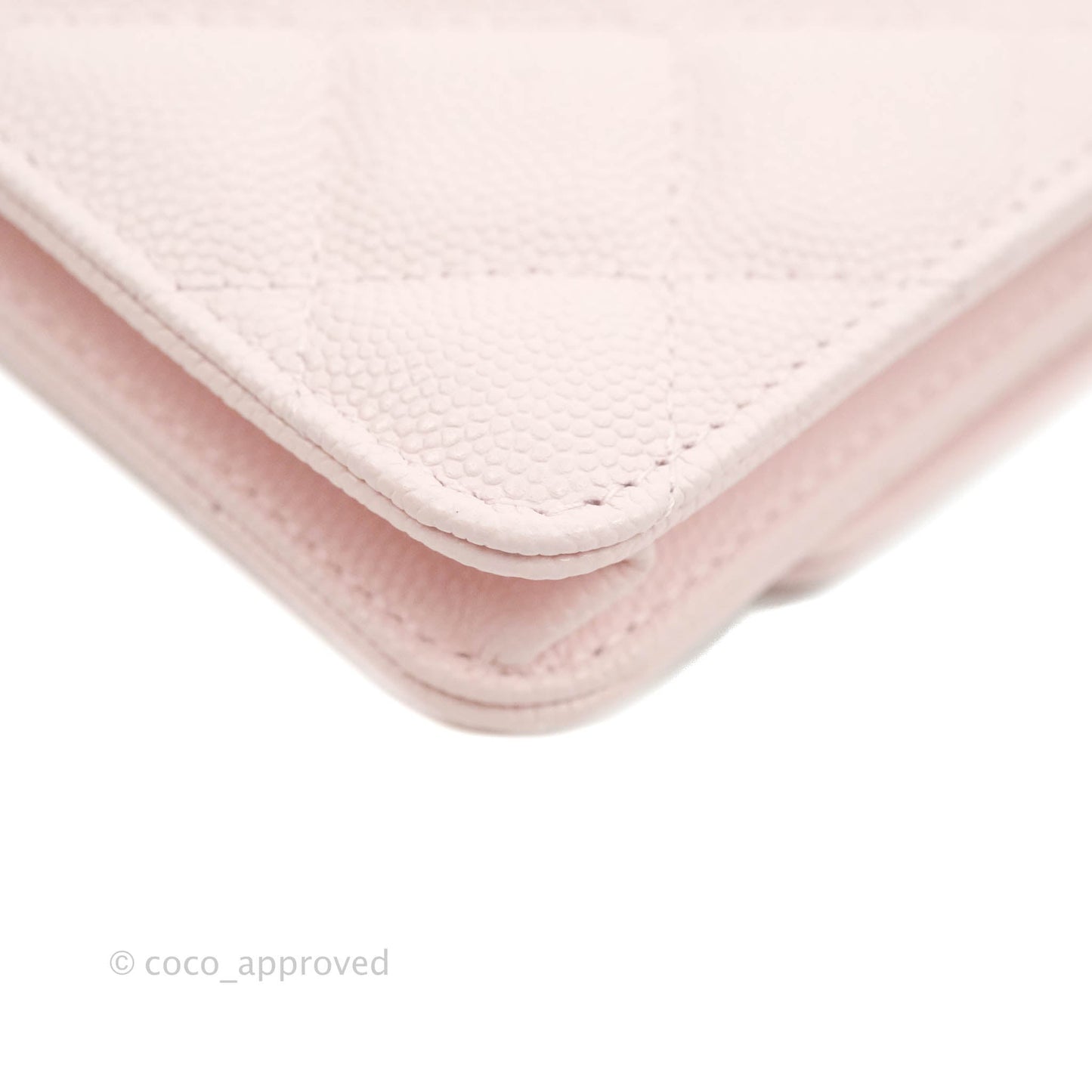 Chanel Mini Wallet With Chain Light Pink Caviar Gold Hardware