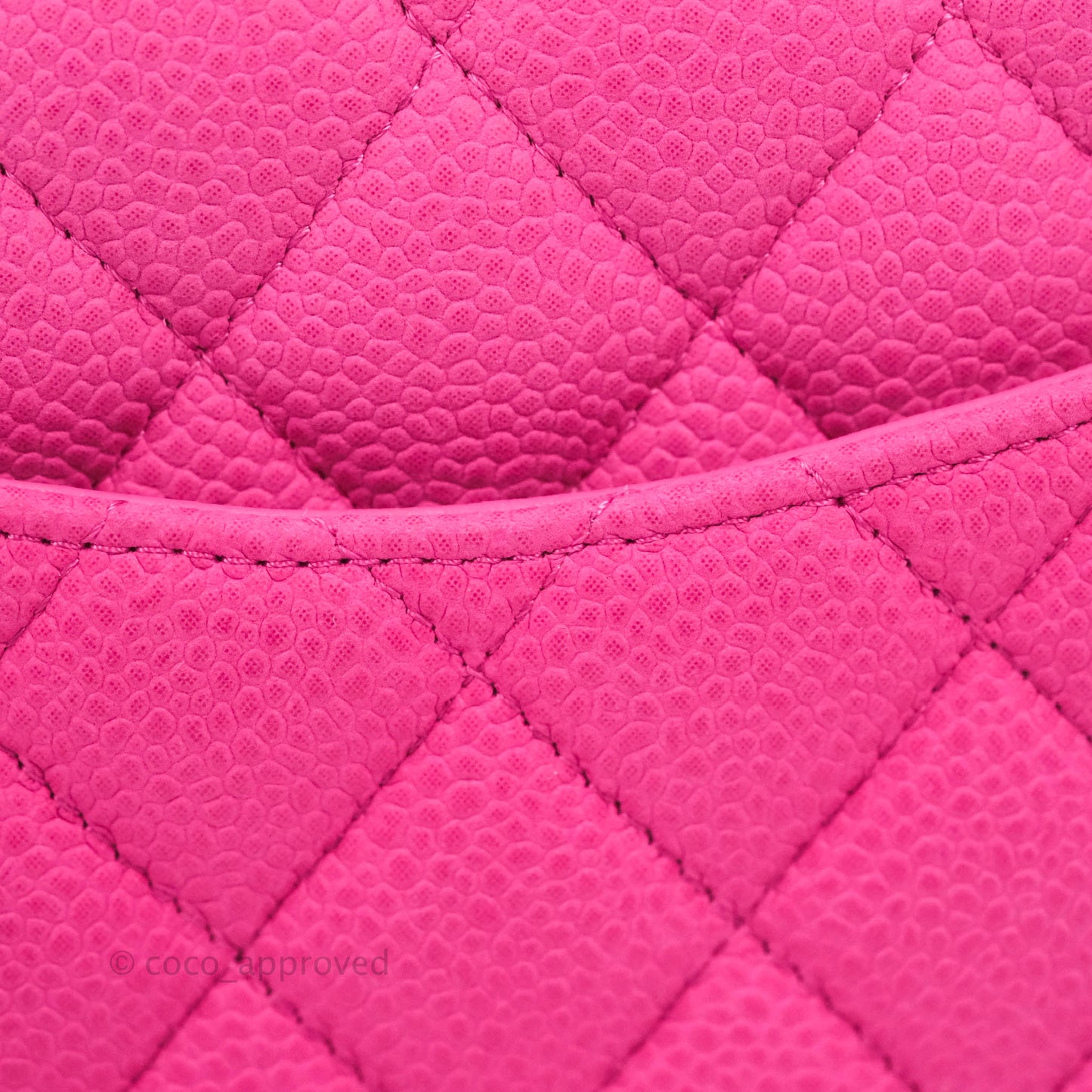 Chanel Classic M/L Medium Flap Quilted Pink Matte Caviar Silver Hardware