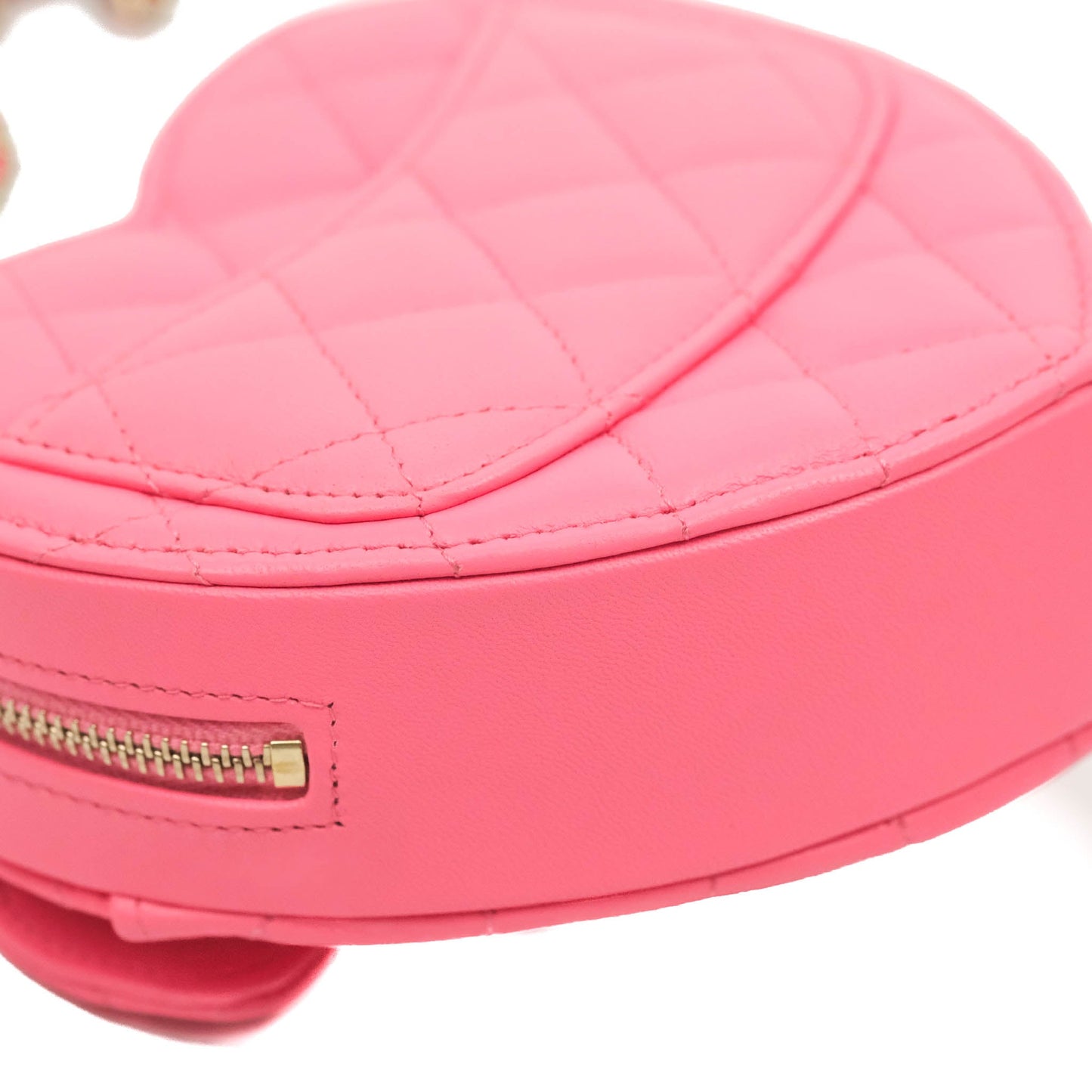 Chanel Small Heart Bag Pink Lambskin Gold Hardware 22S