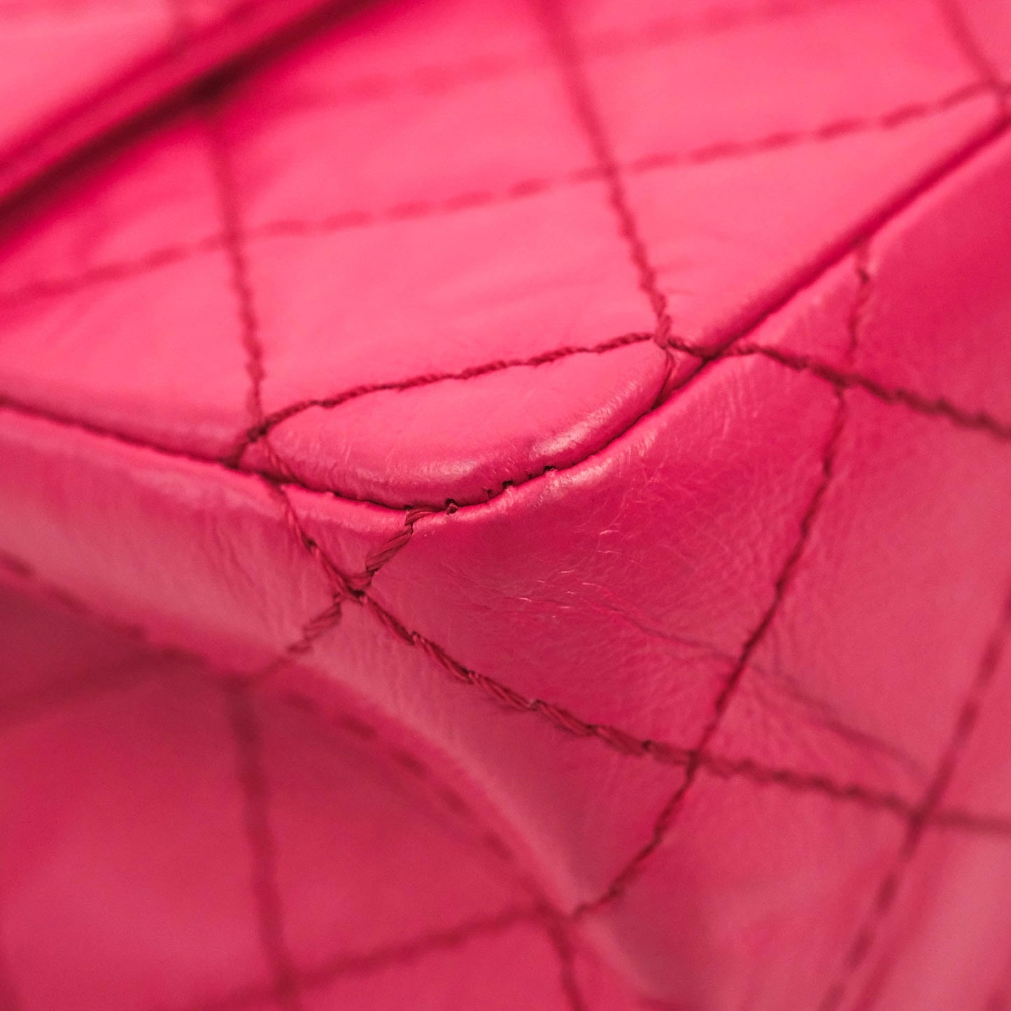 Chanel Mini Reissue 224 Fuschia Pink Aged Calfskin Aged Gold Hardware