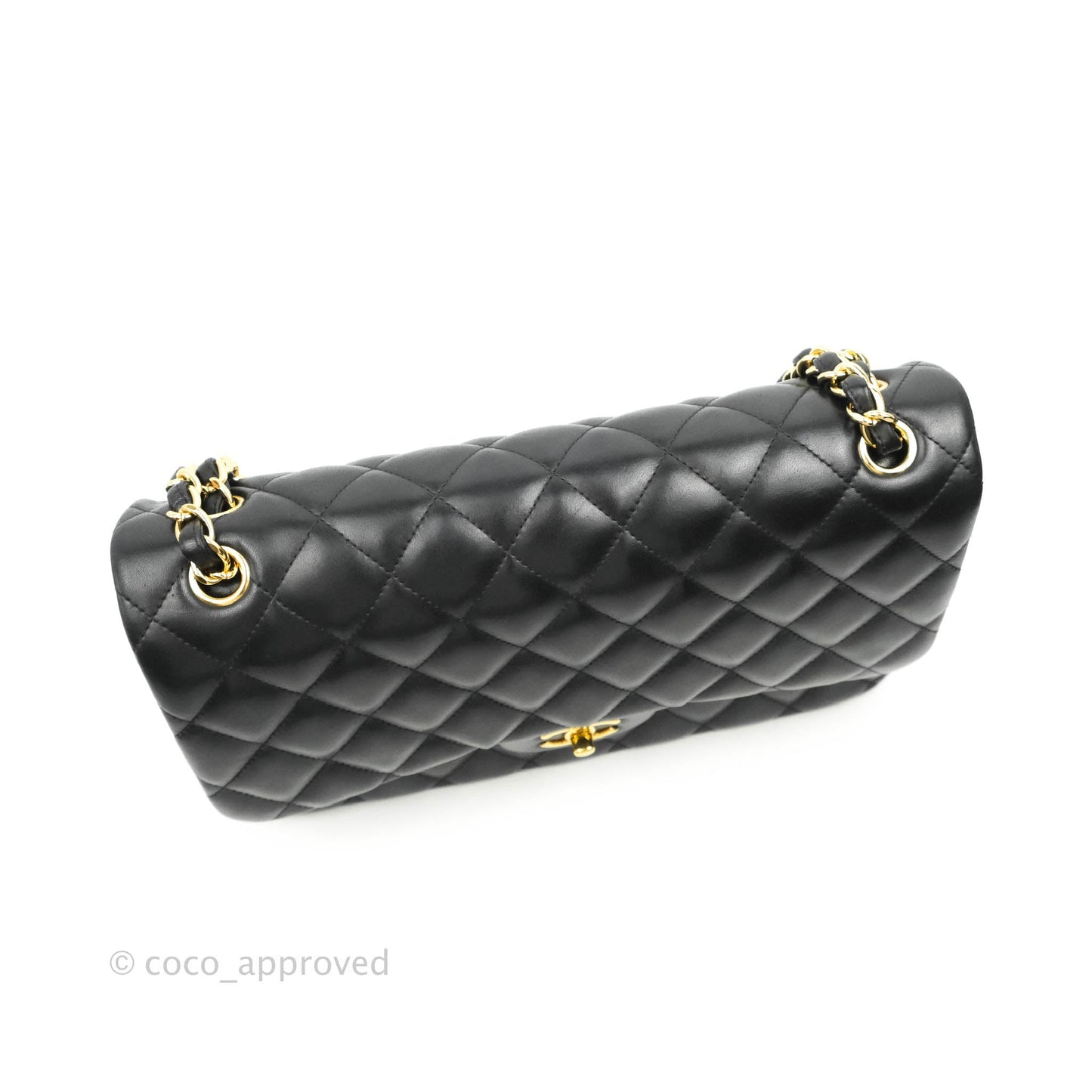 Chanel Jumbo Double Flap Black Lambskin Gold Hardware