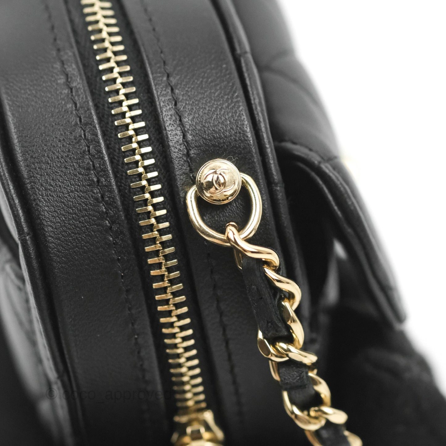 Chanel Small Heart Bag Black Lambskin Gold Hardware 22S