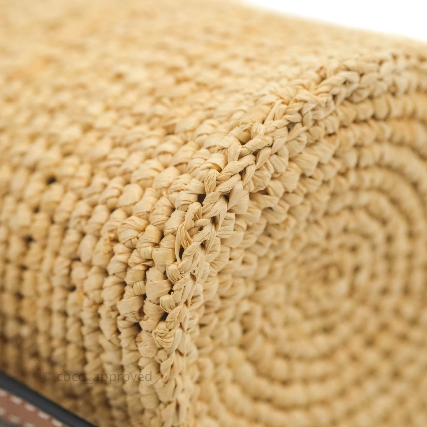 Loewe Cylinder Pocket In Raffia and Calfskin Natural/Tan