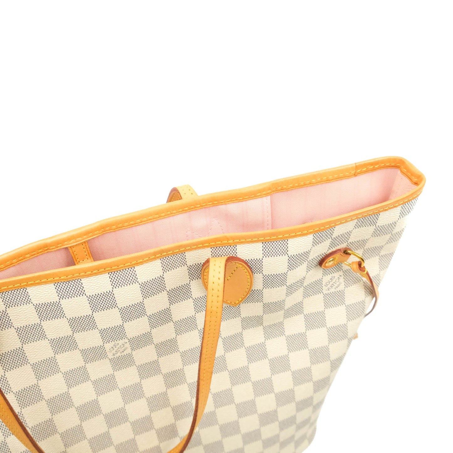 LV Neverfull MM Damier Azur Canvas Tote Bag