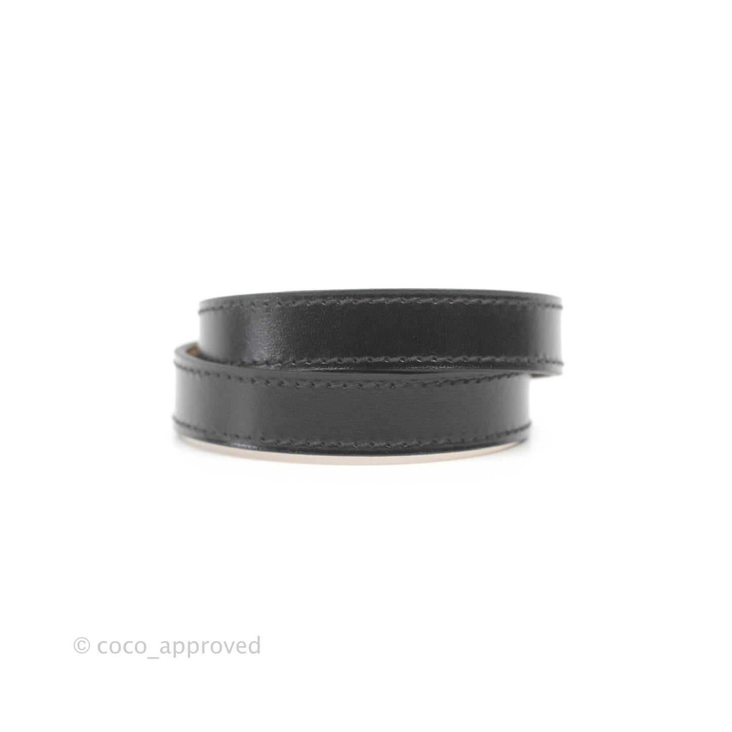 Hermès Kelly Double Tour Swift Bracelet in Black Gold Hardware