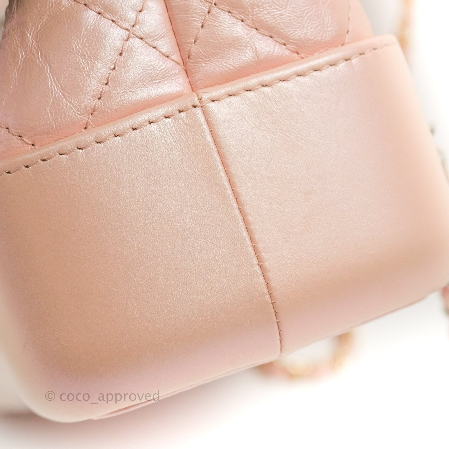 Chanel Small Gabrielle Backpack Iridescent Pink Aged Calfskin