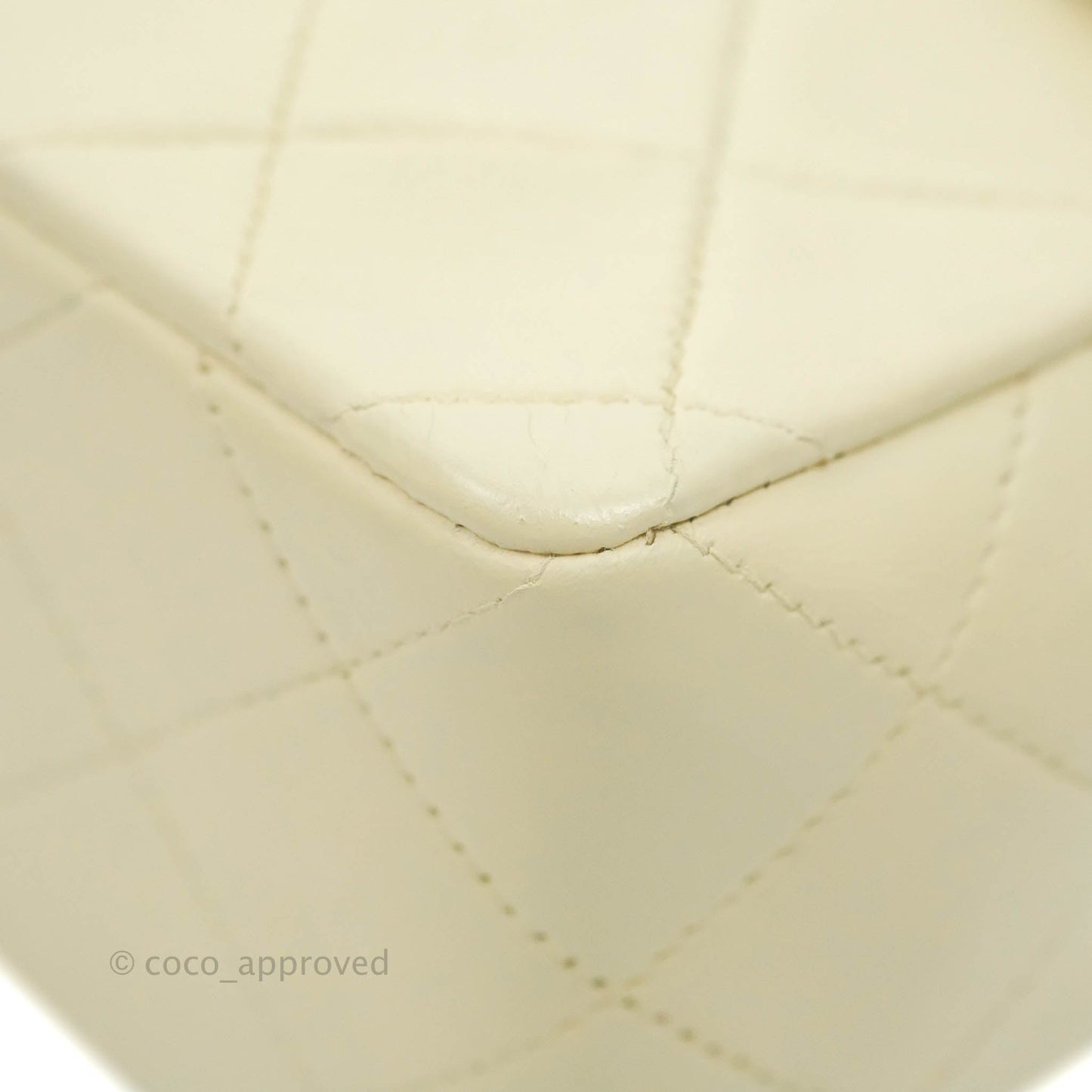 Chanel Vintage Mini Square Beige Lambskin 24K Gold Hardware