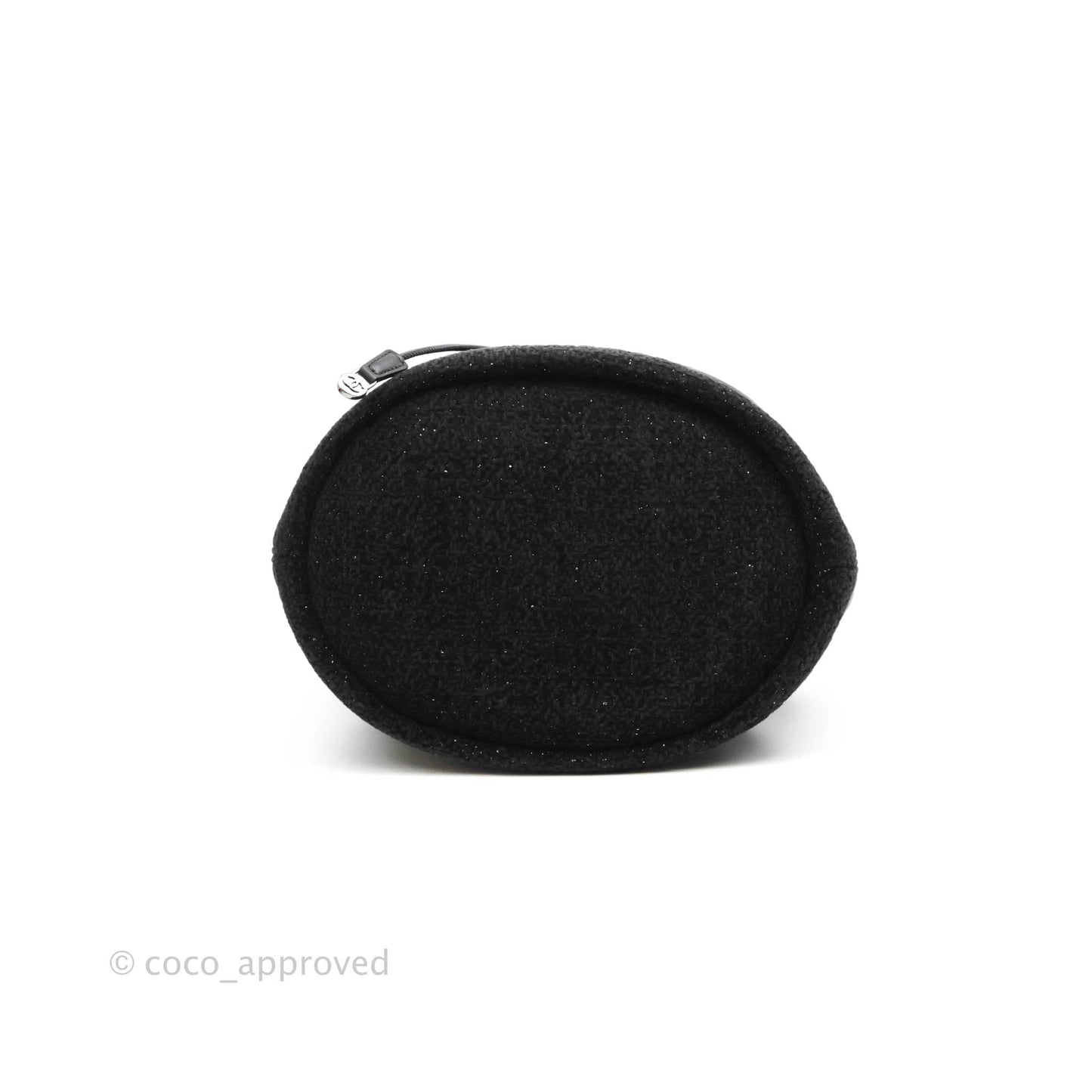 Chanel Deauville Drawstring Bag Black Glitter Lurex