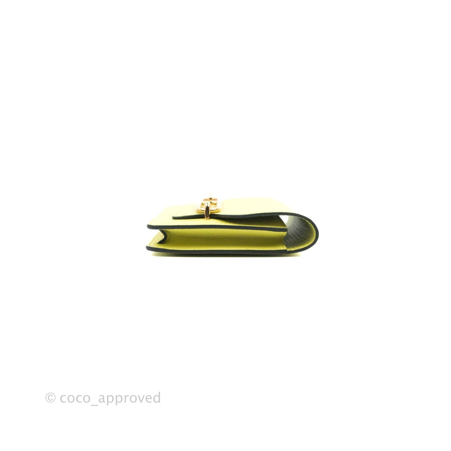 Hermès Roulis Slim Wallet Chevre Mysore Jaune Bourgeon Gold Hardware