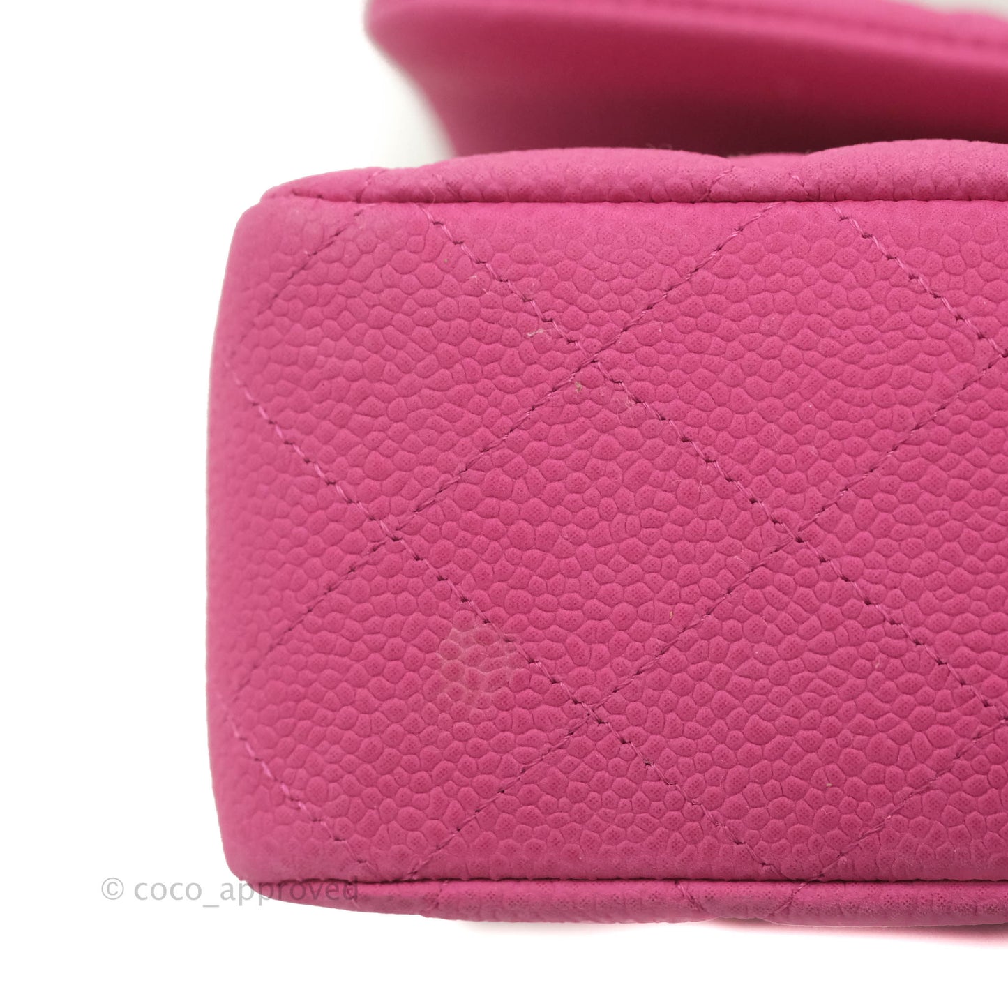 Chanel Classic M/L Medium Flap Quilted Pink Matte Caviar Silver Hardware