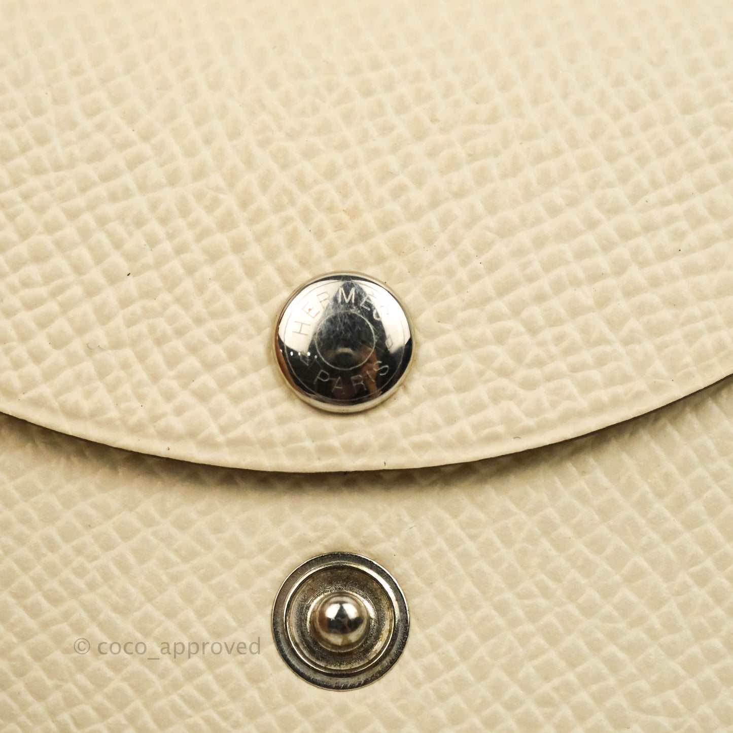 Hermès Calvi Duo Verso Card Case Nata/Jaune Poussin Epsom
