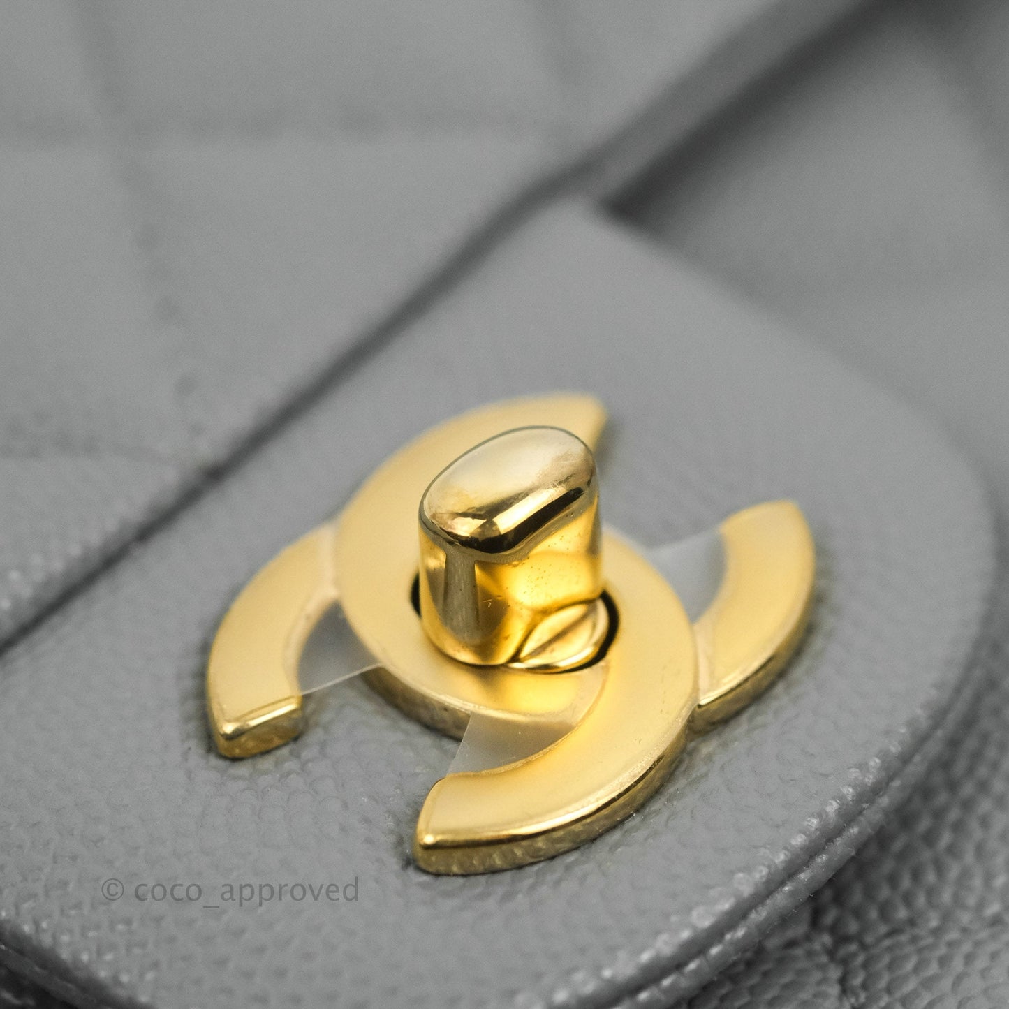 Chanel Classic Medium M/L Flap Dark Grey Caviar Gold Hardware 20C