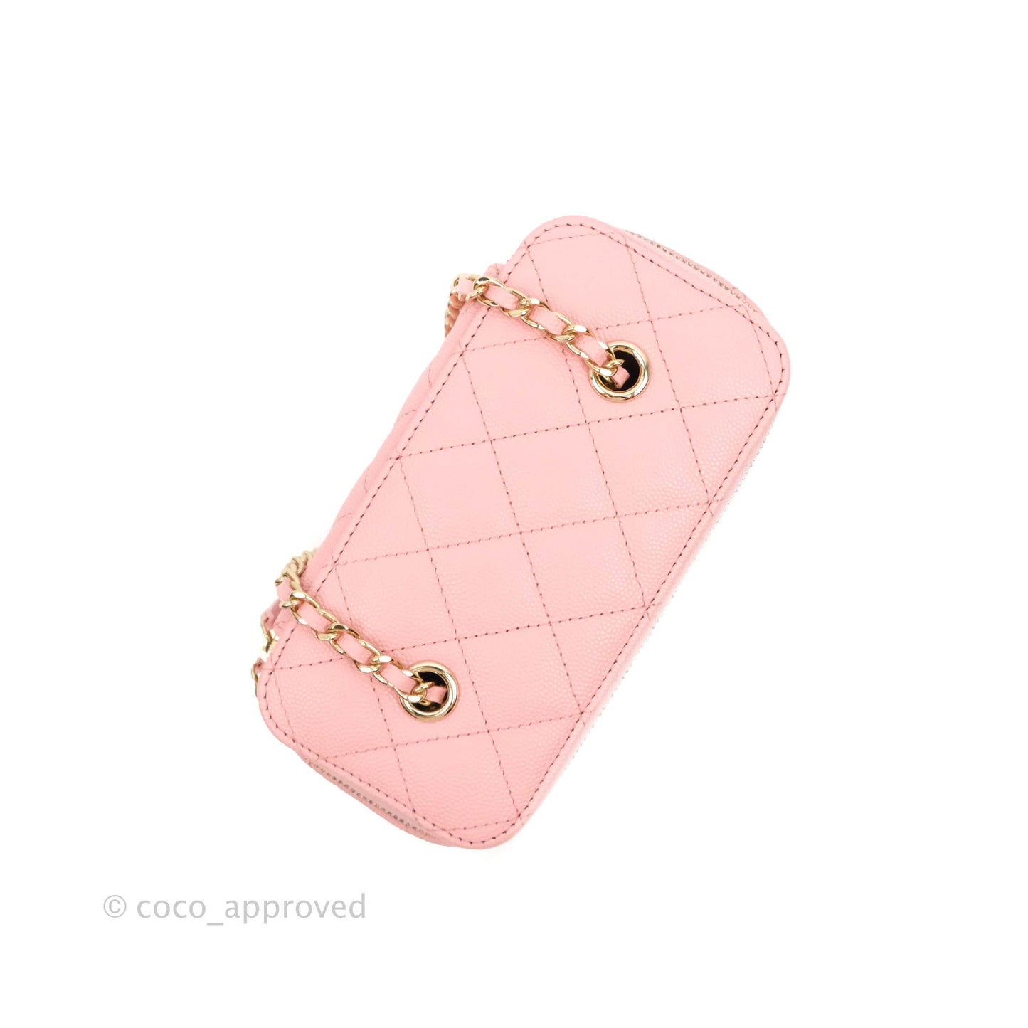 Chanel Classic Vanity with Chain Pink Caviar Gold Hardware