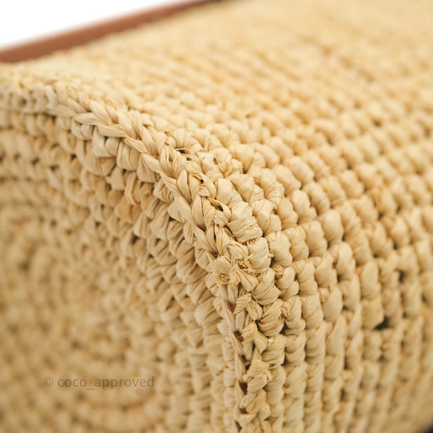 Loewe Cylinder Pocket In Raffia and Calfskin Natural/Tan