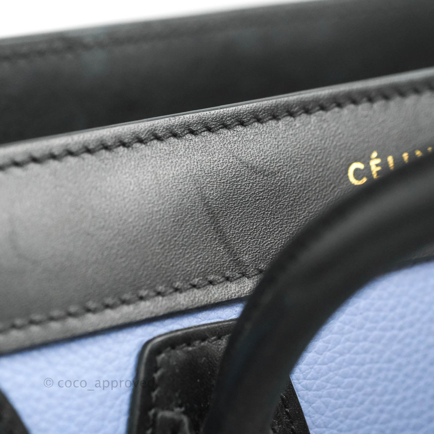 Celine Tri Color Blue/Khaki/Black Nano Luggage Tote