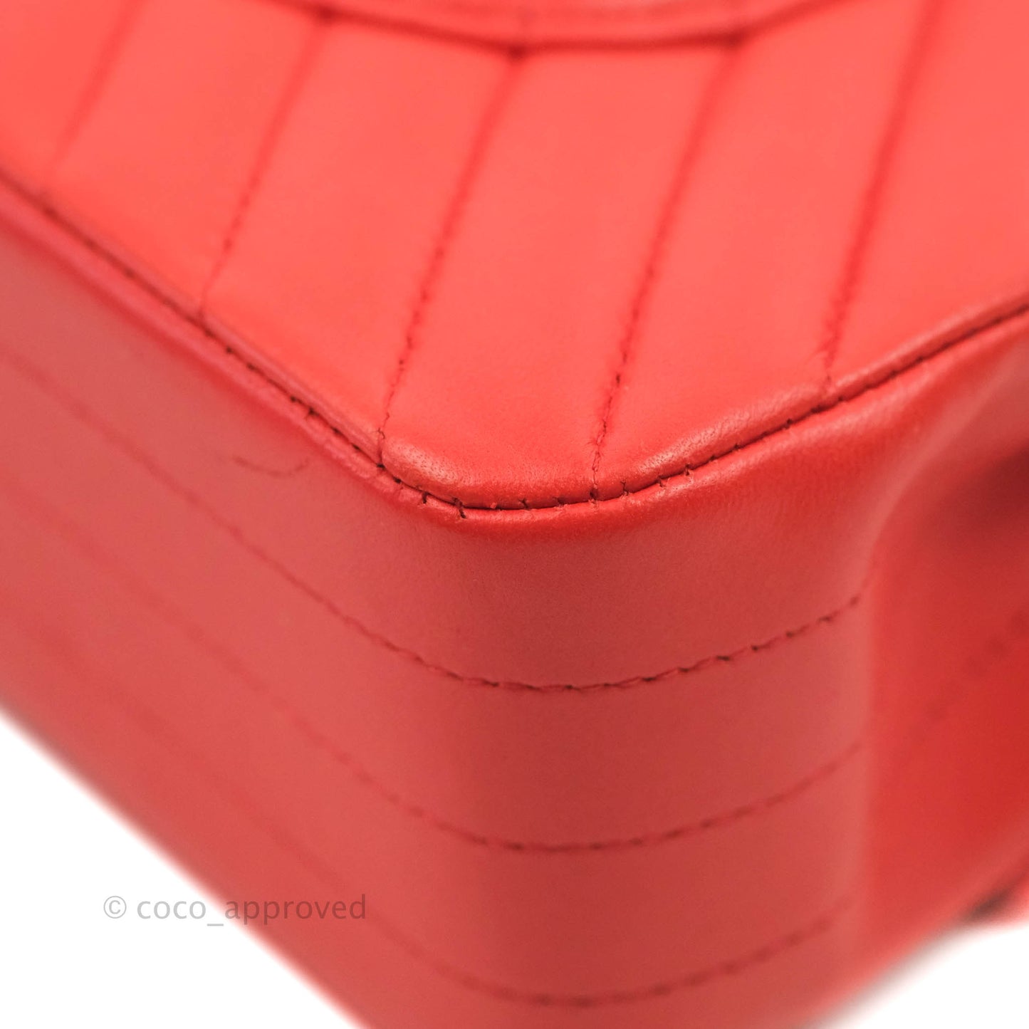 Chanel Classic M/L Medium Double Flap Brick Red Lambskin Gold Hardware