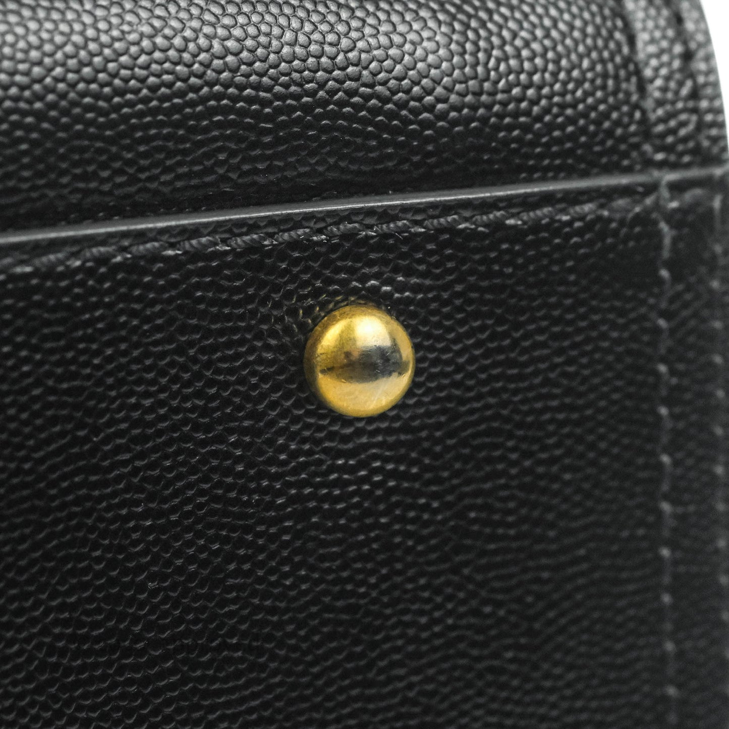 Chanel Small Studded Deauville Tote Black Caviar Gold Hardware