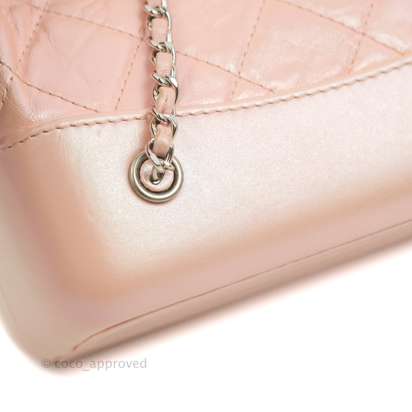 Chanel Small Gabrielle Backpack Iridescent Pink Aged Calfskin
