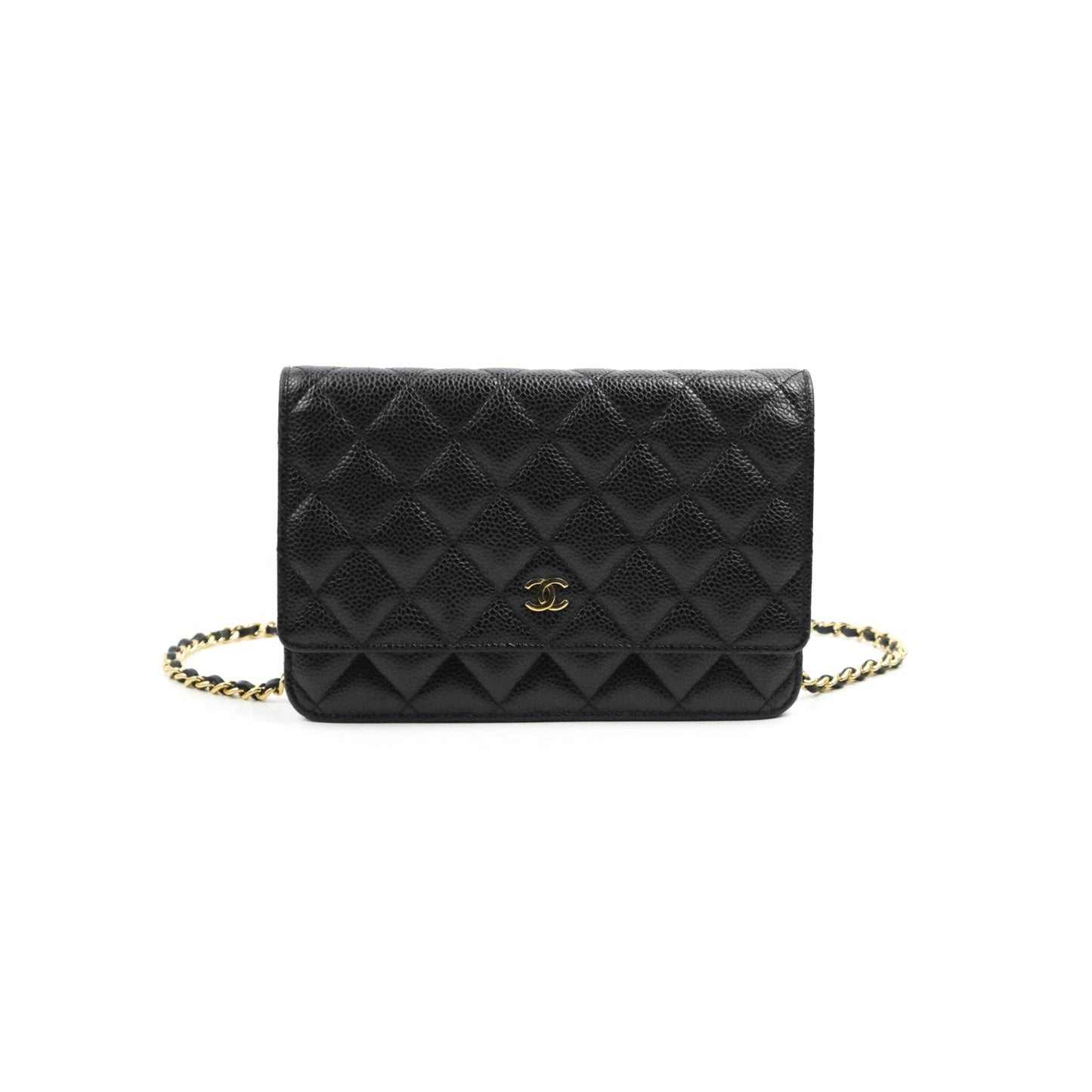 Chanel Quilted Classic WOC Black Caviar Gold Hardware