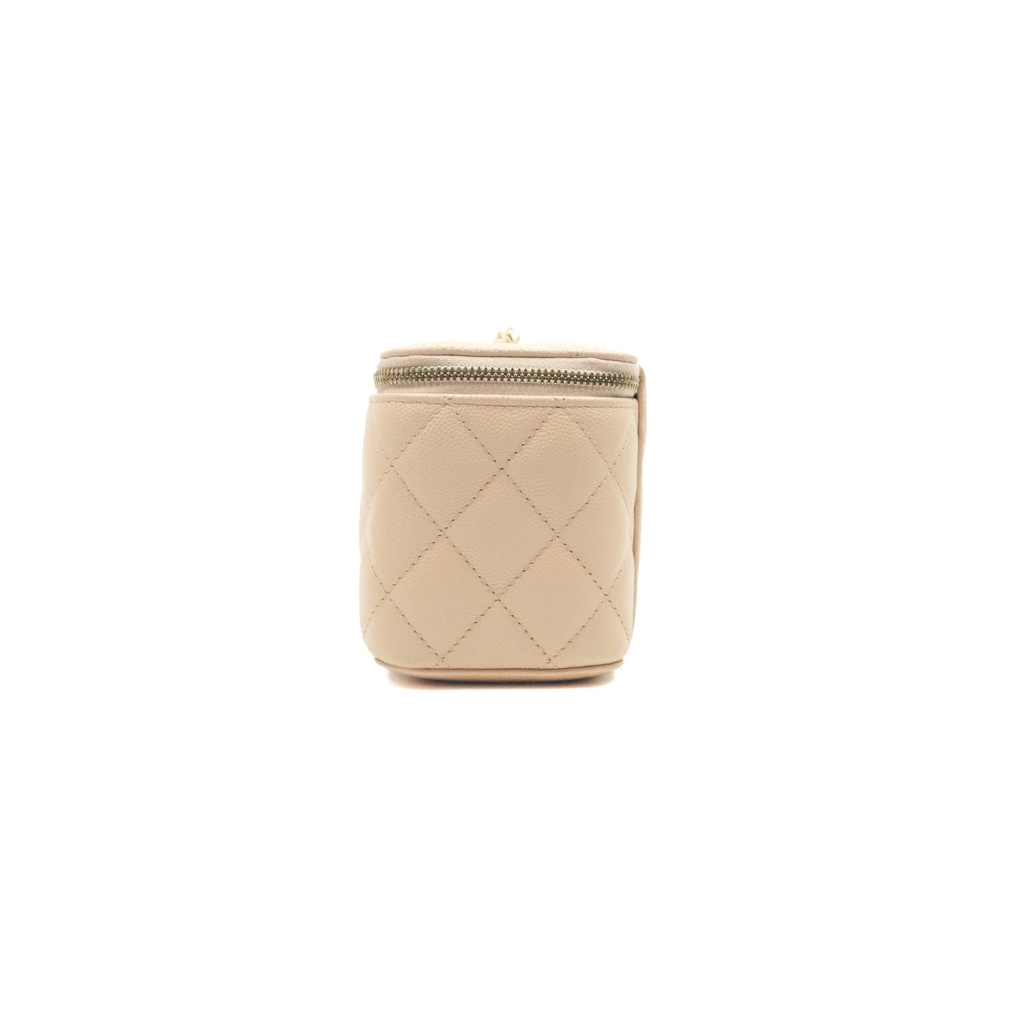 Chanel Vanity with Classic Chain Light Beige Caviar Gold Hardware 22C