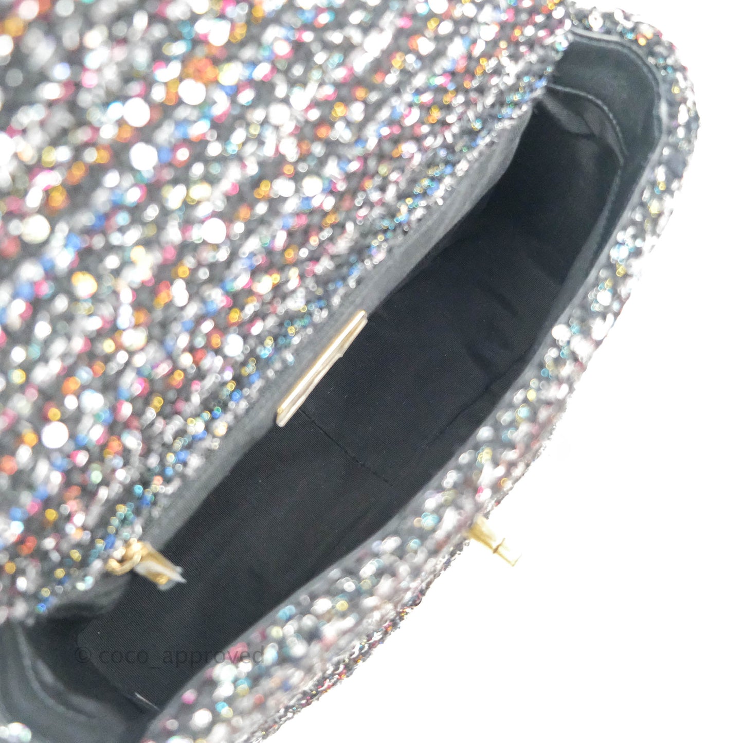 Chanel 19 Tweed Sequin Quilted Flap Black Multicolor