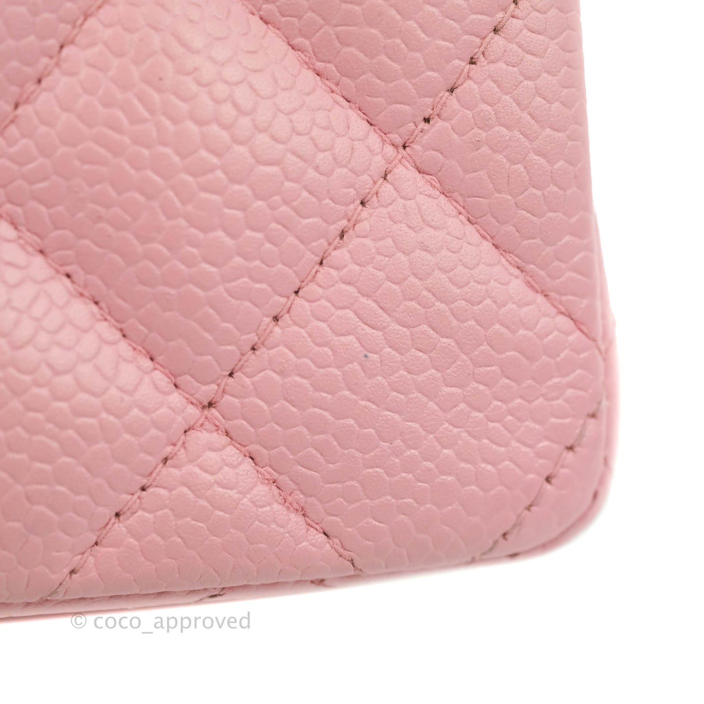 Chanel Quilted Vintage Mini Square Flap Pink Caviar Pink Hardware