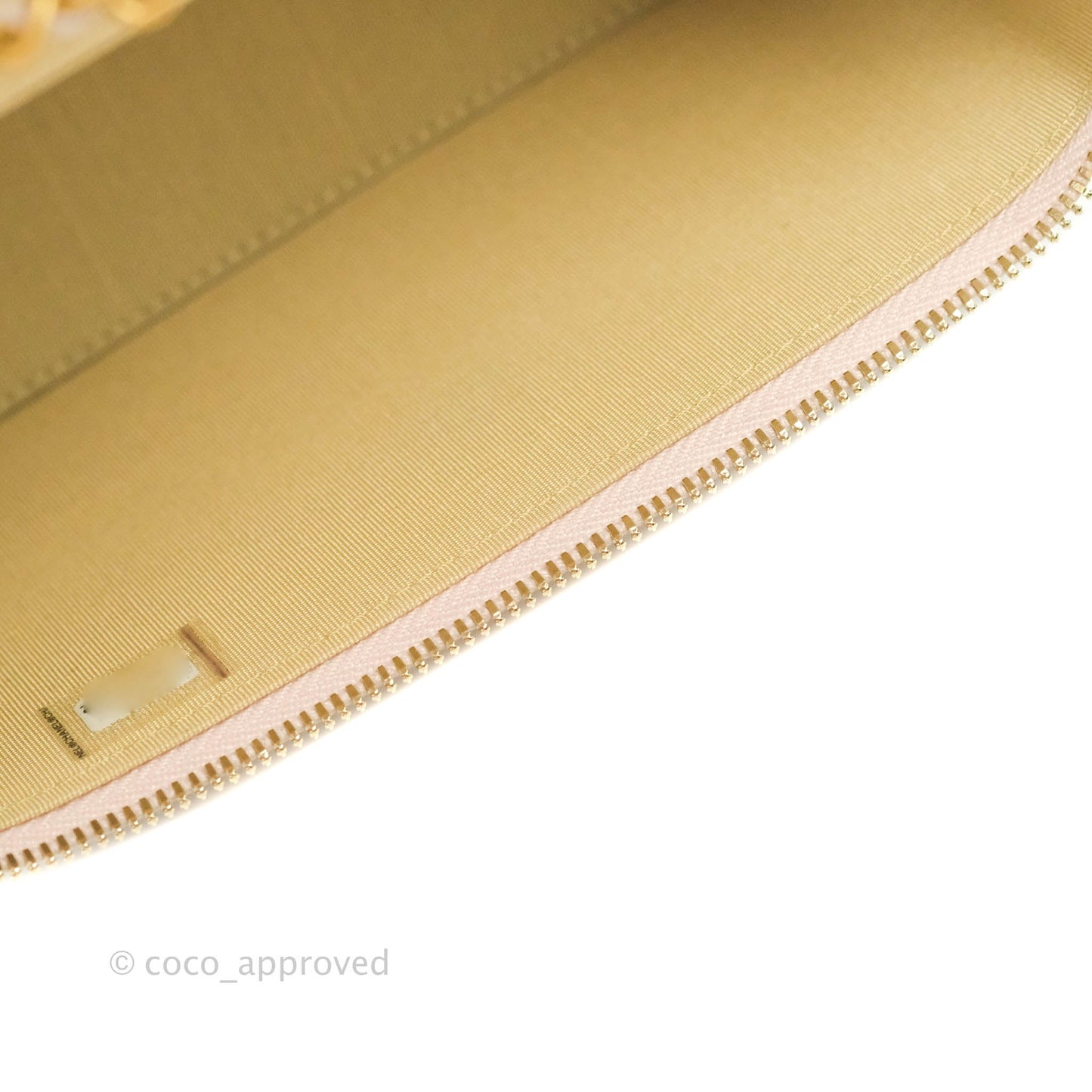Chanel Vanity with Pearl Crush Chain Pale Lilac Pink Lambskin Aged Gold Hardware