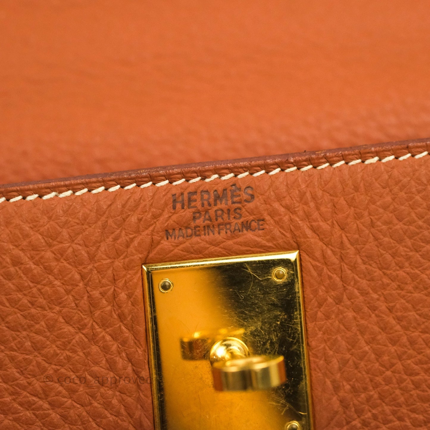 Hermès Kelly 32 Retourne Gold Clemence Gold Hardware