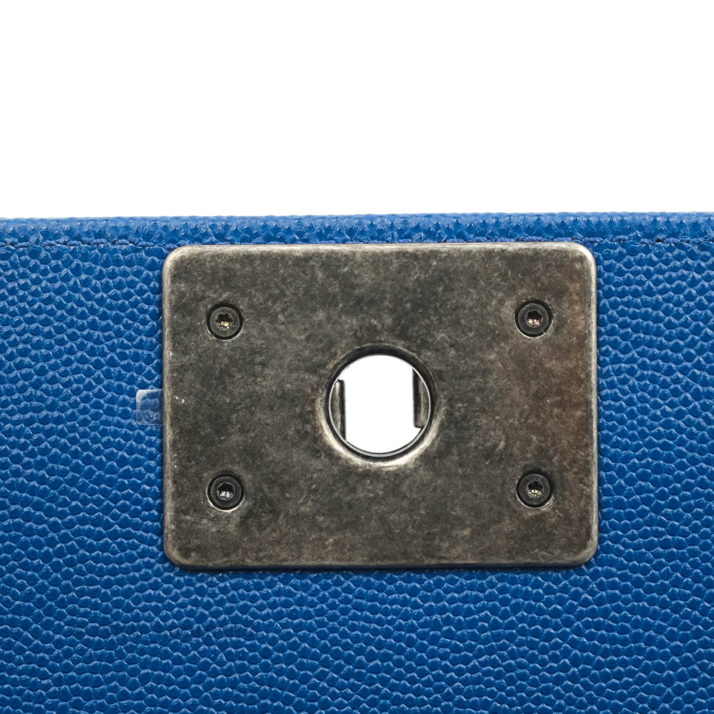 Chanel Quilted Medium Boy Blue Caviar Ruthenium Hardware