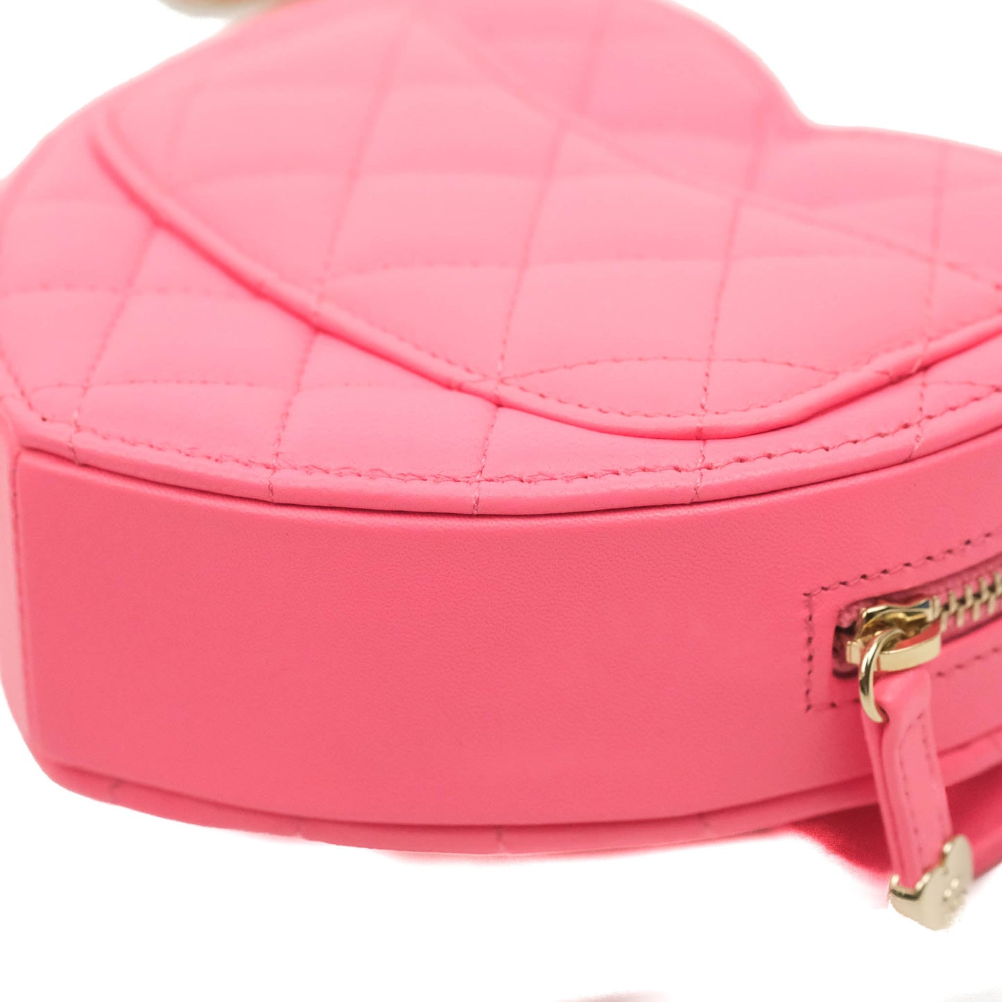Chanel Small Heart Bag Pink Lambskin Gold Hardware 22S
