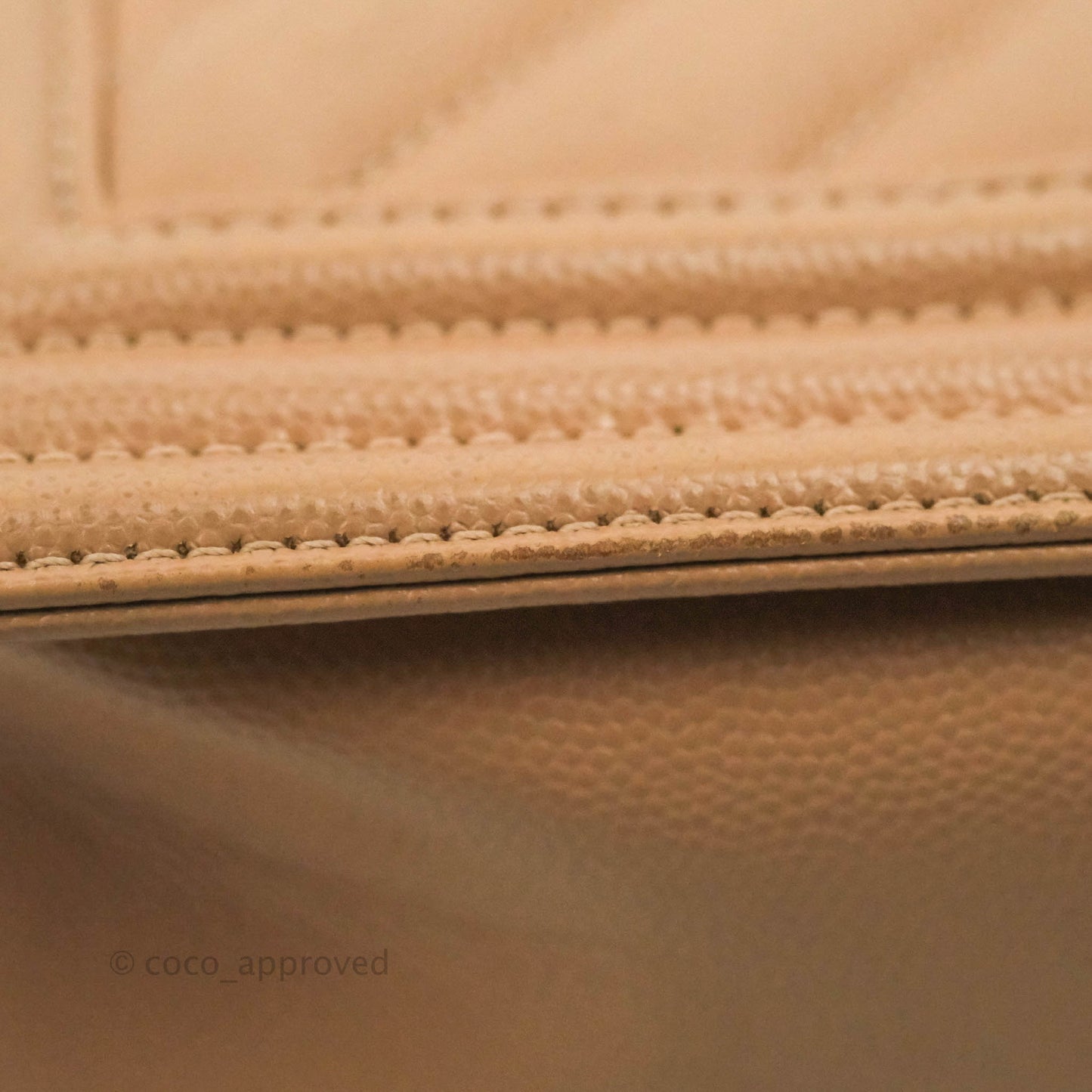 Chanel Small Chevron Boy Dark Beige Caviar Gold Hardware