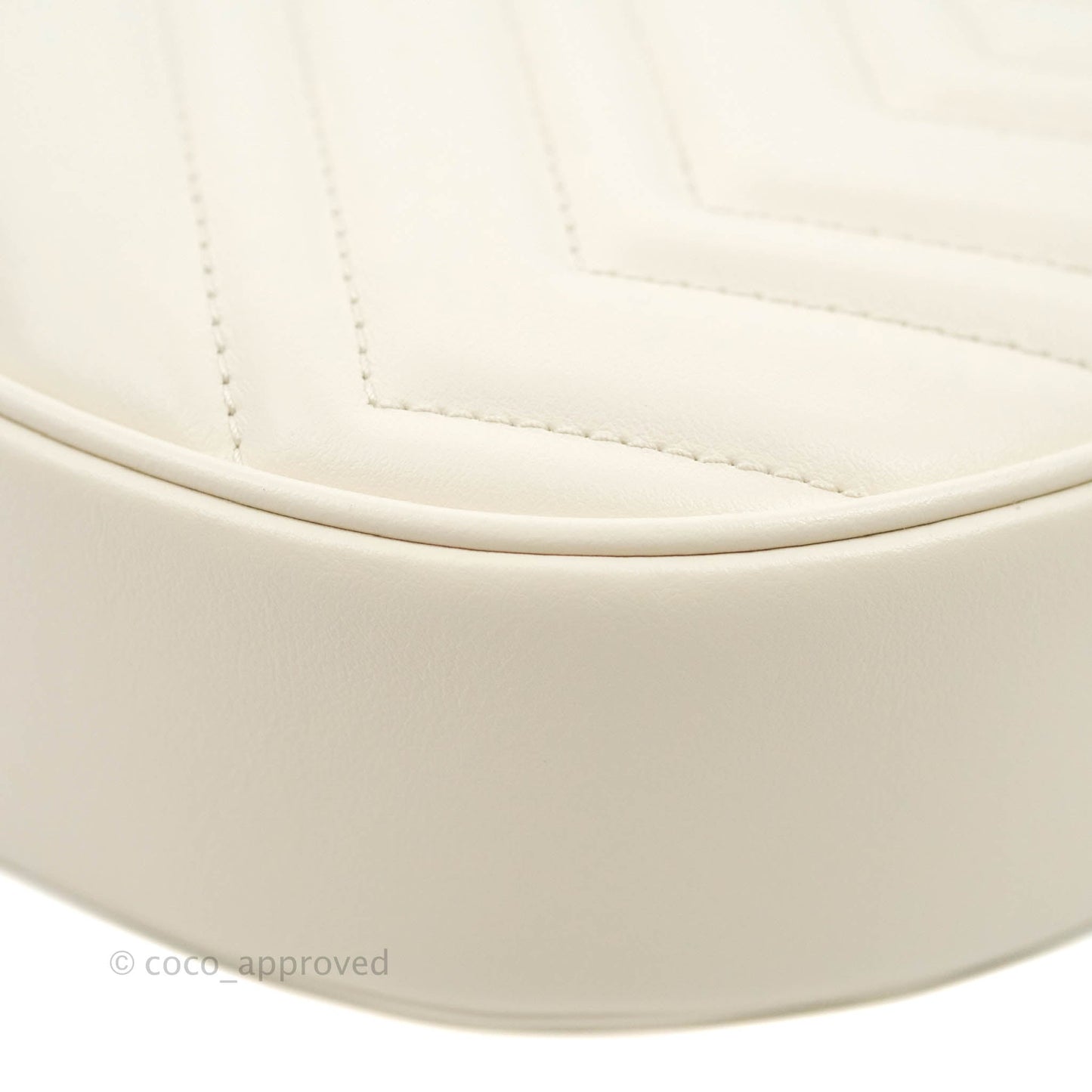 Gucci GG Marmont Half Moon-shaped Mini Bag White