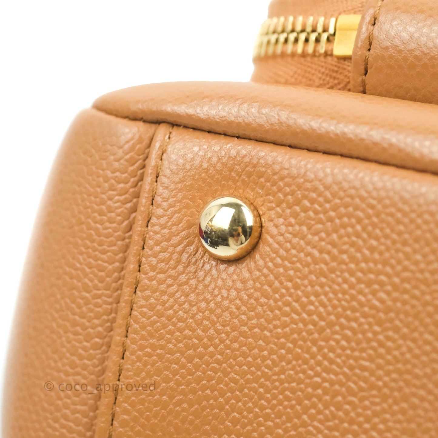 Chanel Quilted Medium Business Affinity Flap Caramel Caviar Gold Hardware 21P